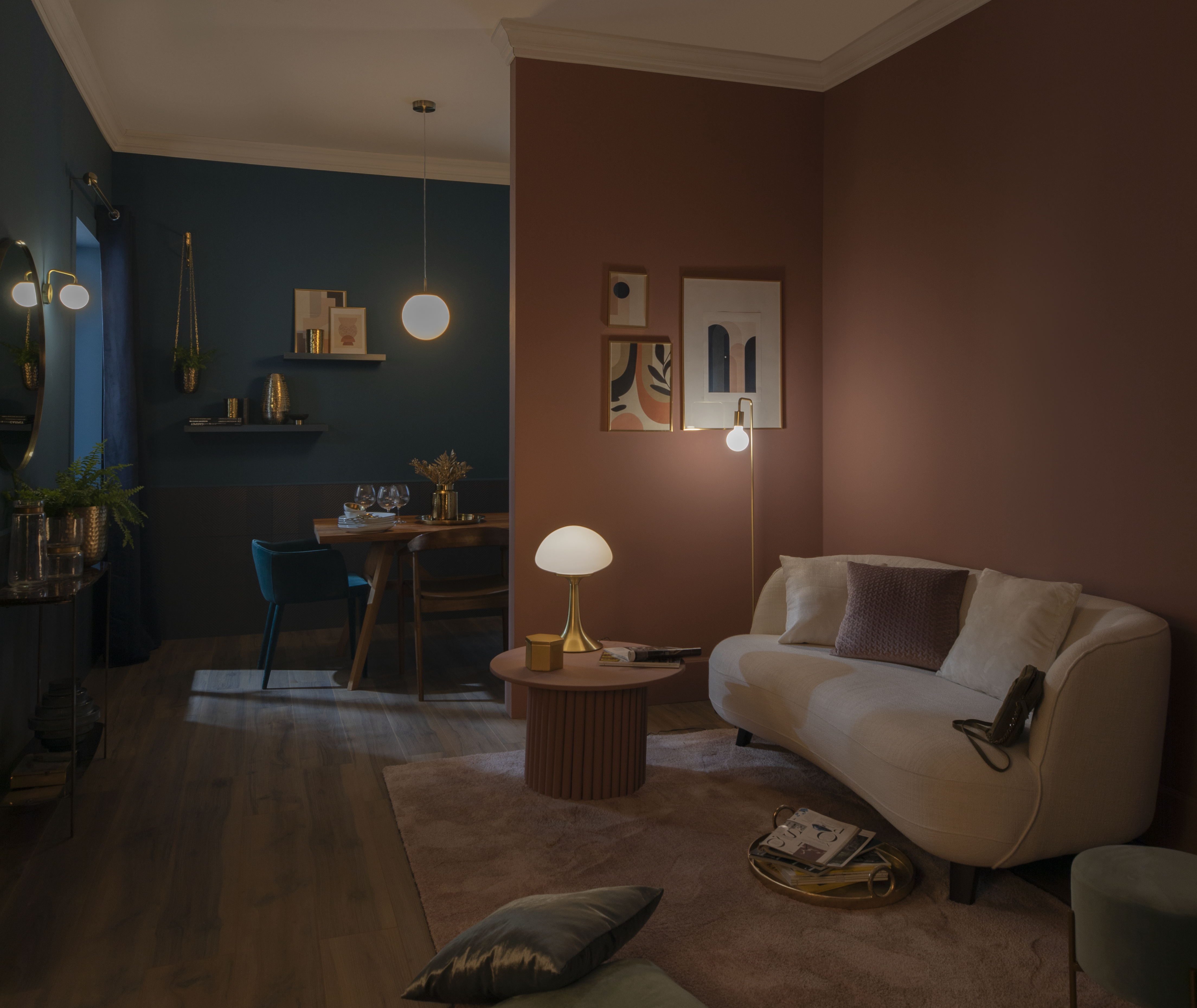 Dywan shaggy Tony Fossil różowy 160 x 230 cm Inspire - 7