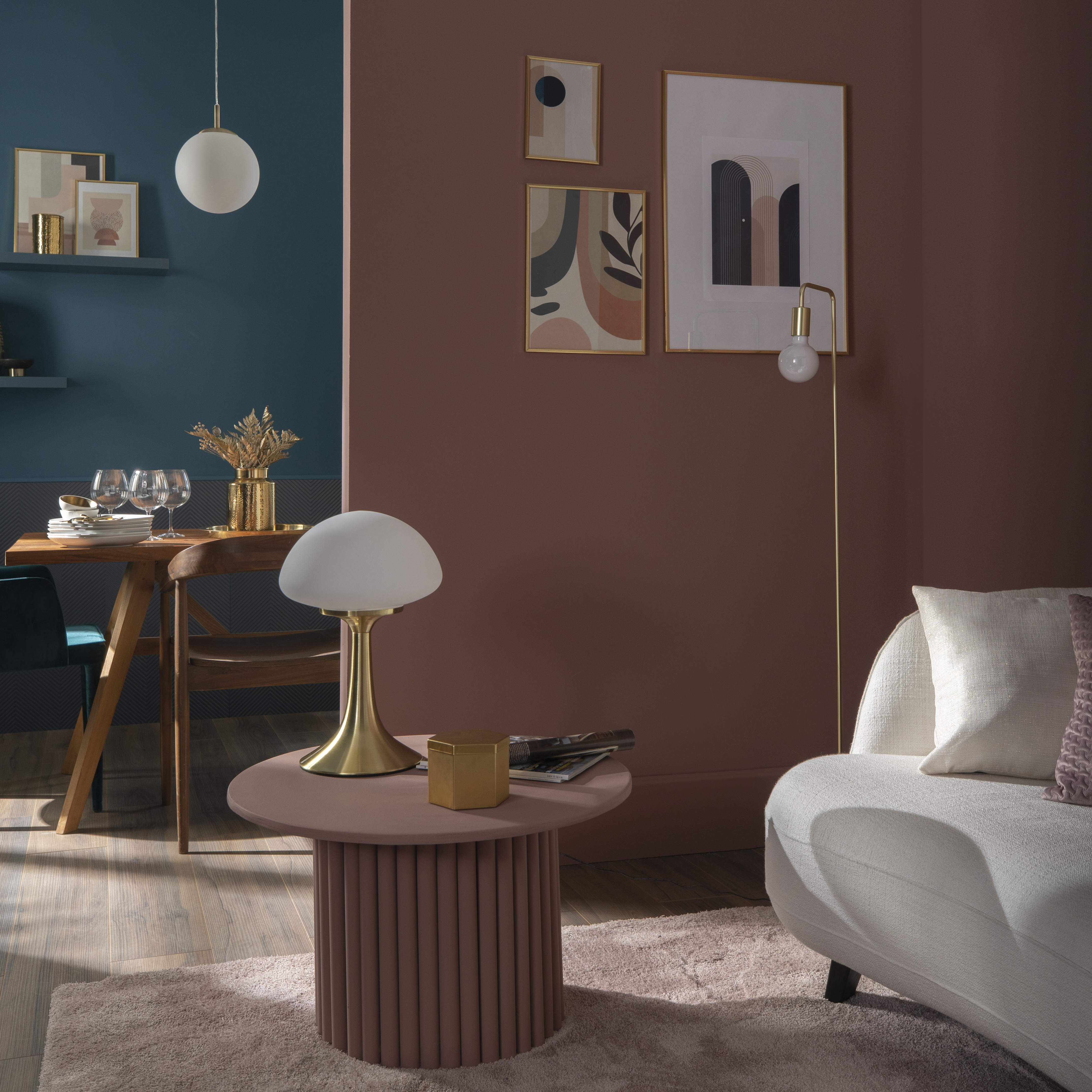 Dywan shaggy Tony Fossil różowy 160 x 230 cm Inspire - 8