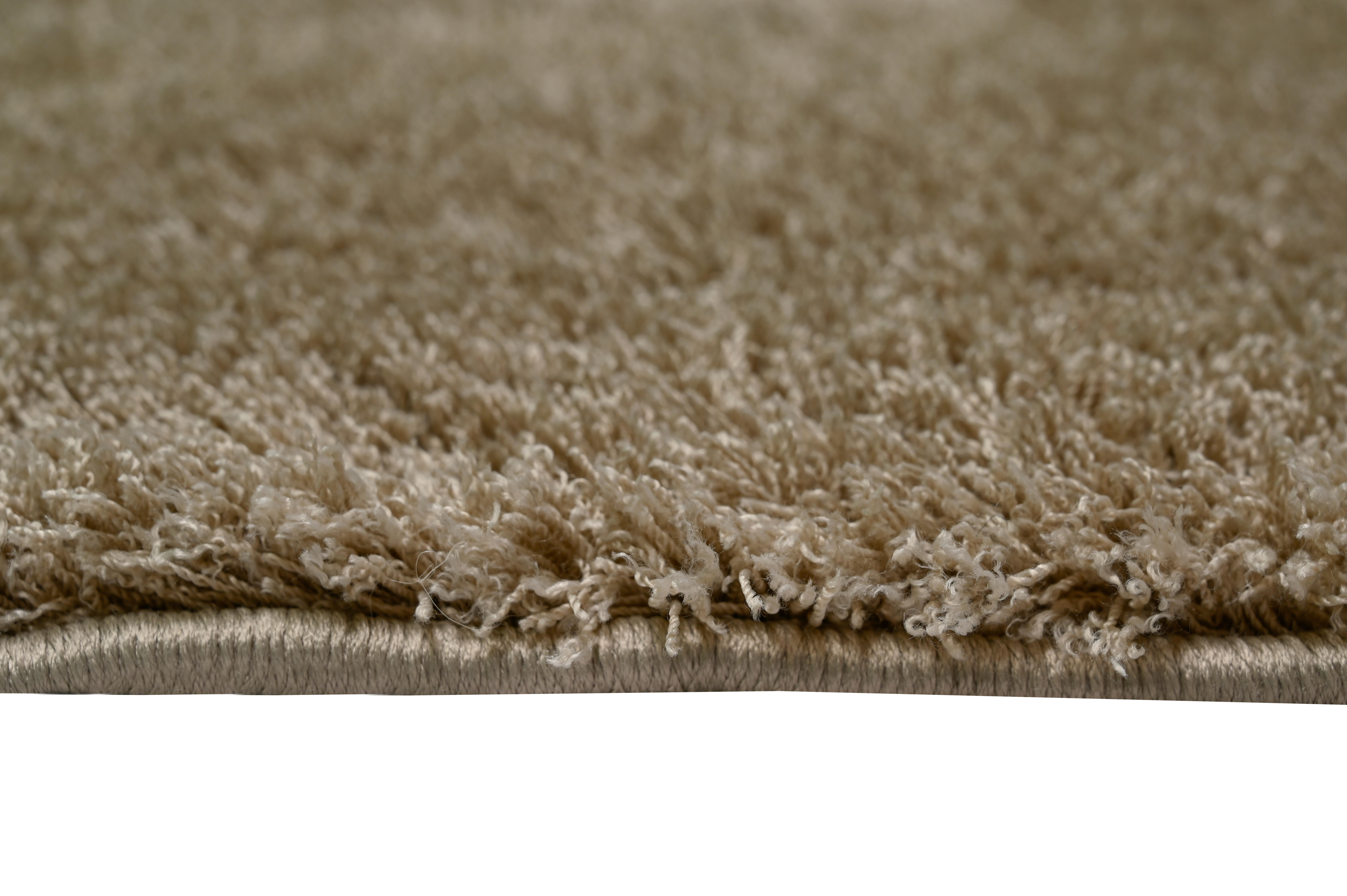 Alfombra pie de cama poliéster Blizz Bereber 60x110cm pelo largo liso gris lavable en lavadora - 5