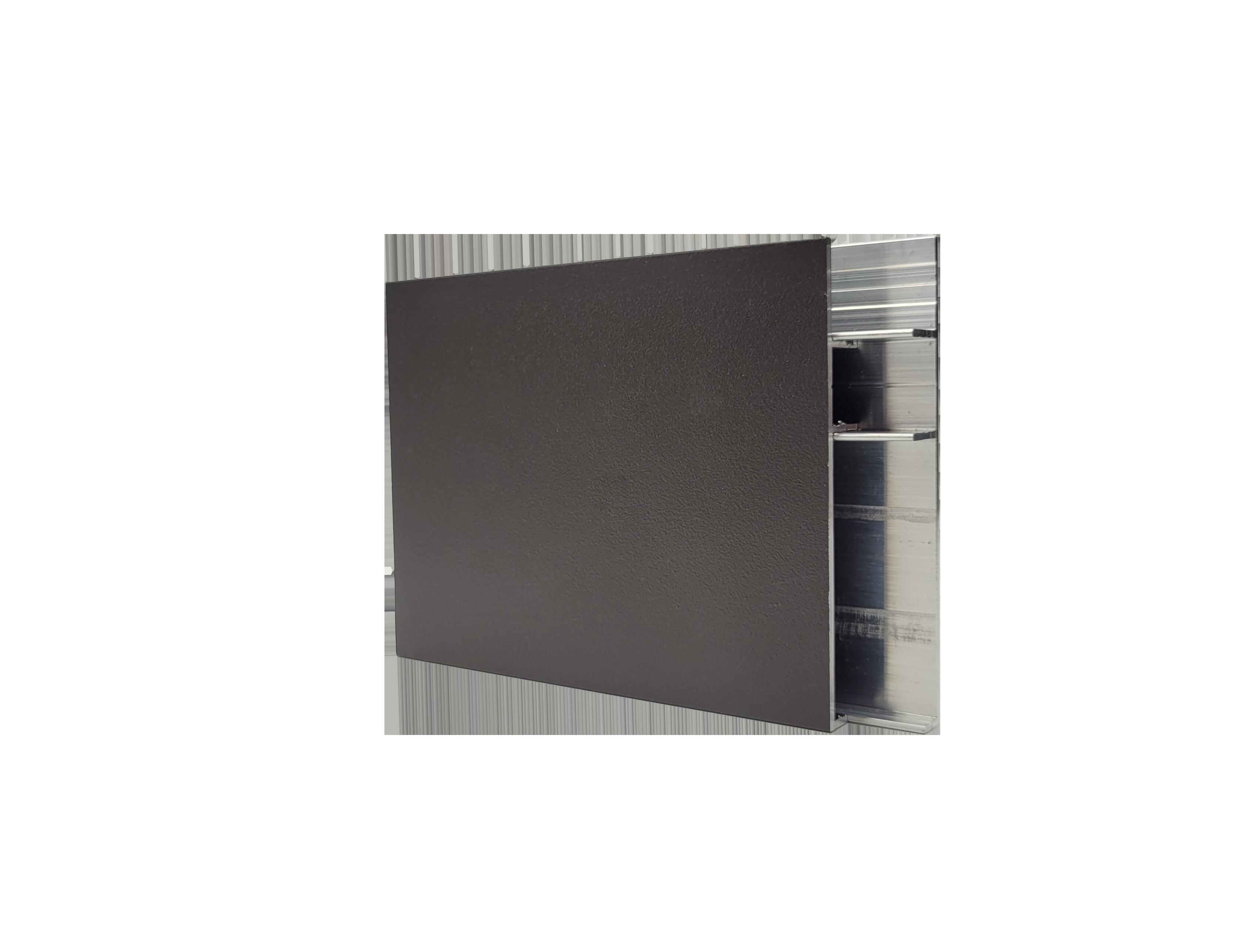 Rodapié liso aluminio negro mate 2400x80mm