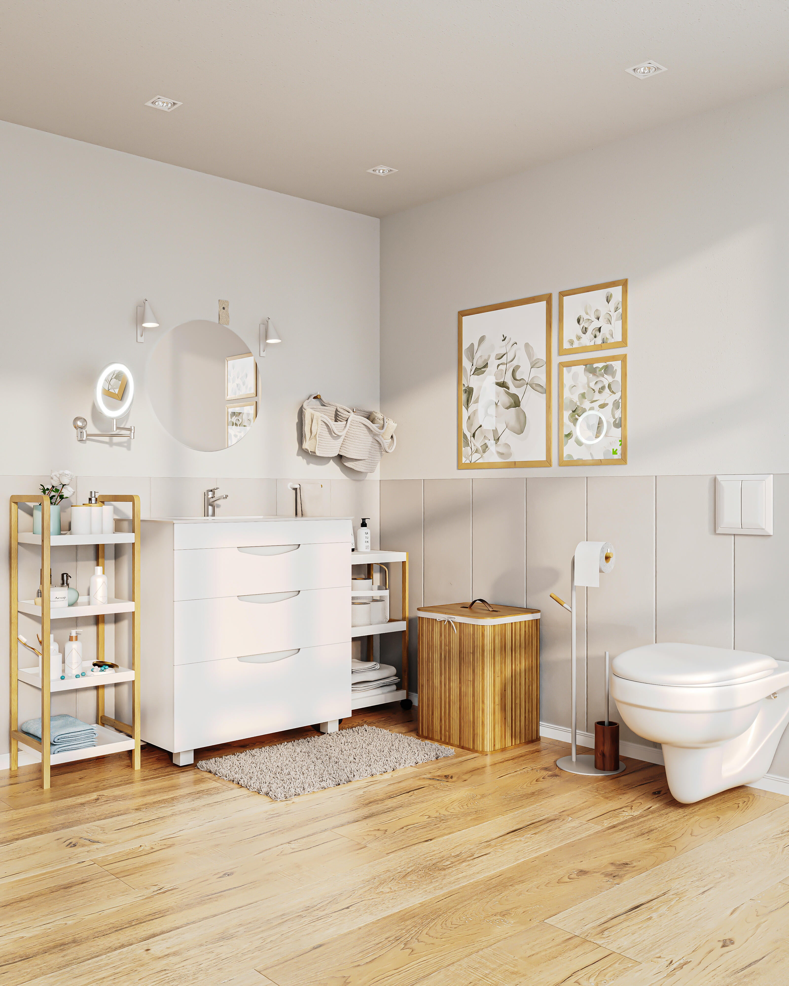 Balde do lixo SENSEA SCANDI 3L BRANCO MATE - 12