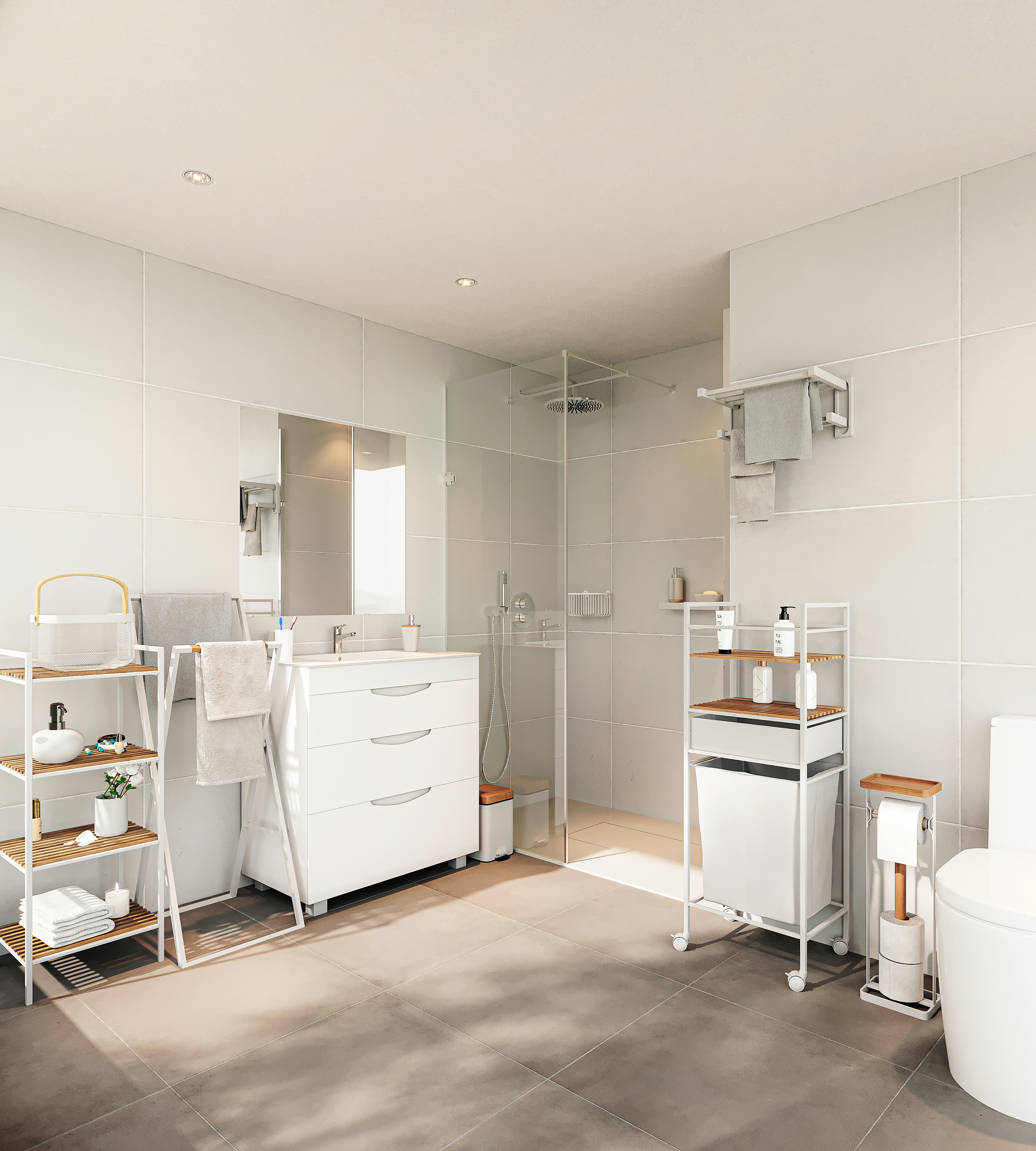 Balde do lixo SENSEA SCANDI 3L BRANCO MATE - 13