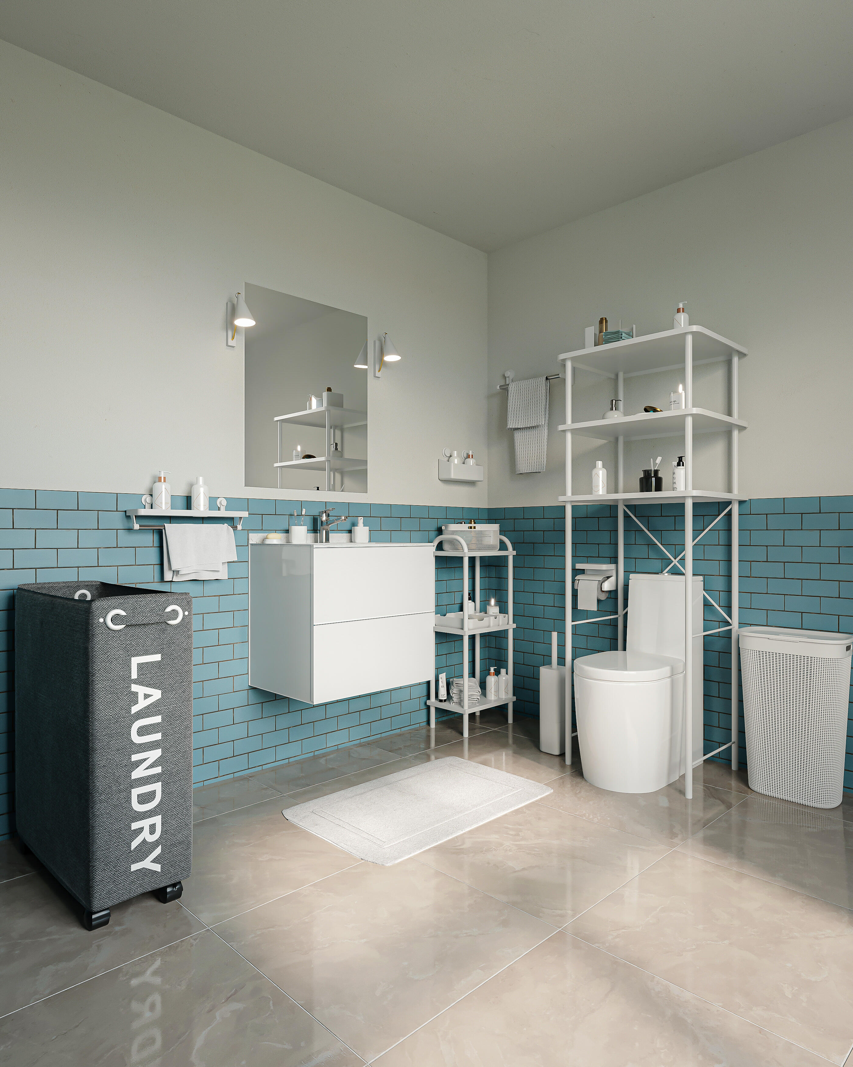 Conjunto de 4 caixas SENSEA REMIX BRANCO - 3