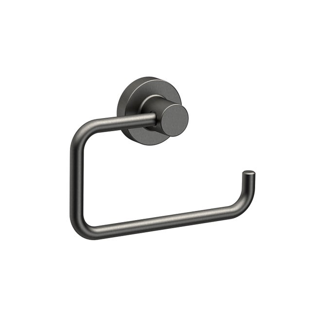 Toallero de aro negro mate para atornillar Architecture 16x11x4.1 cm