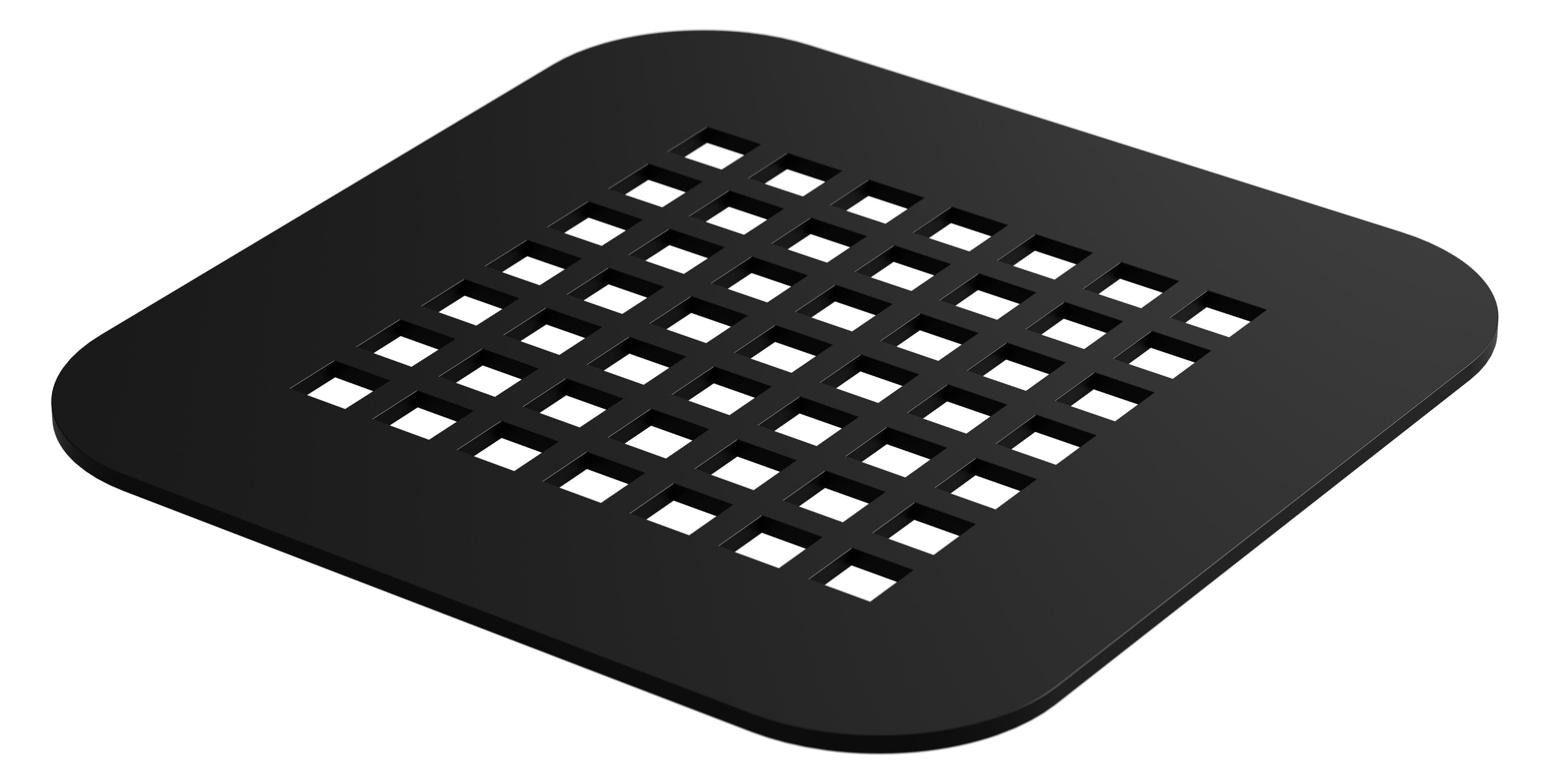 Rejilla plato pietra negro mate