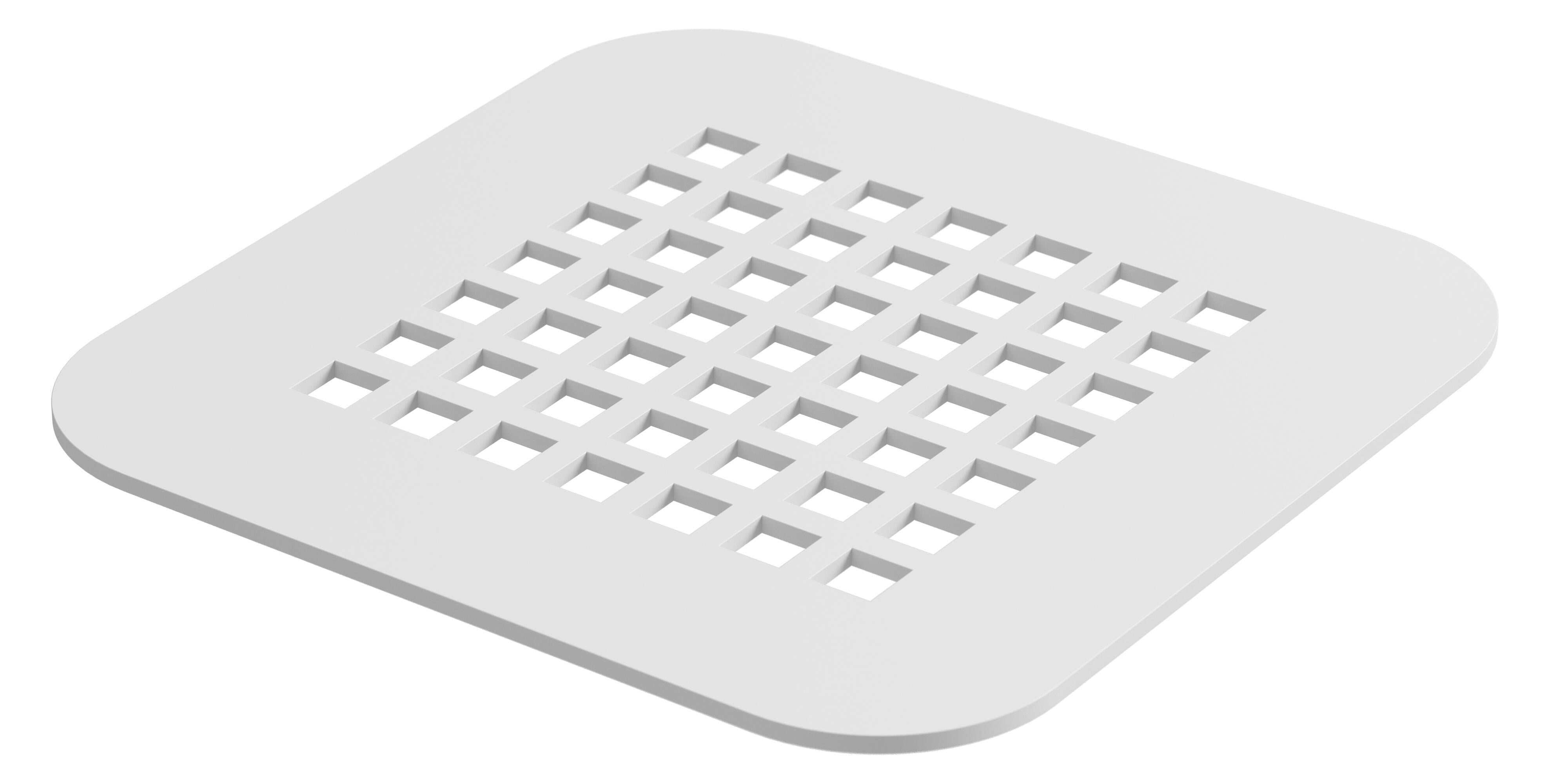 Rejilla plato pietra blanco mate