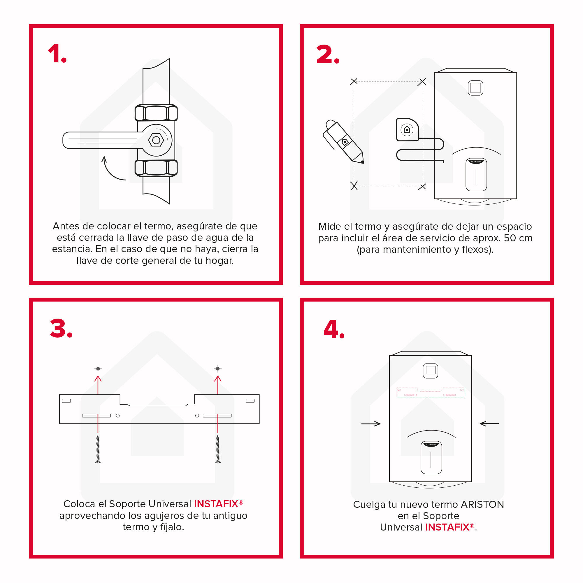 Kit com 1 suporte universal INSTAFIX - 4