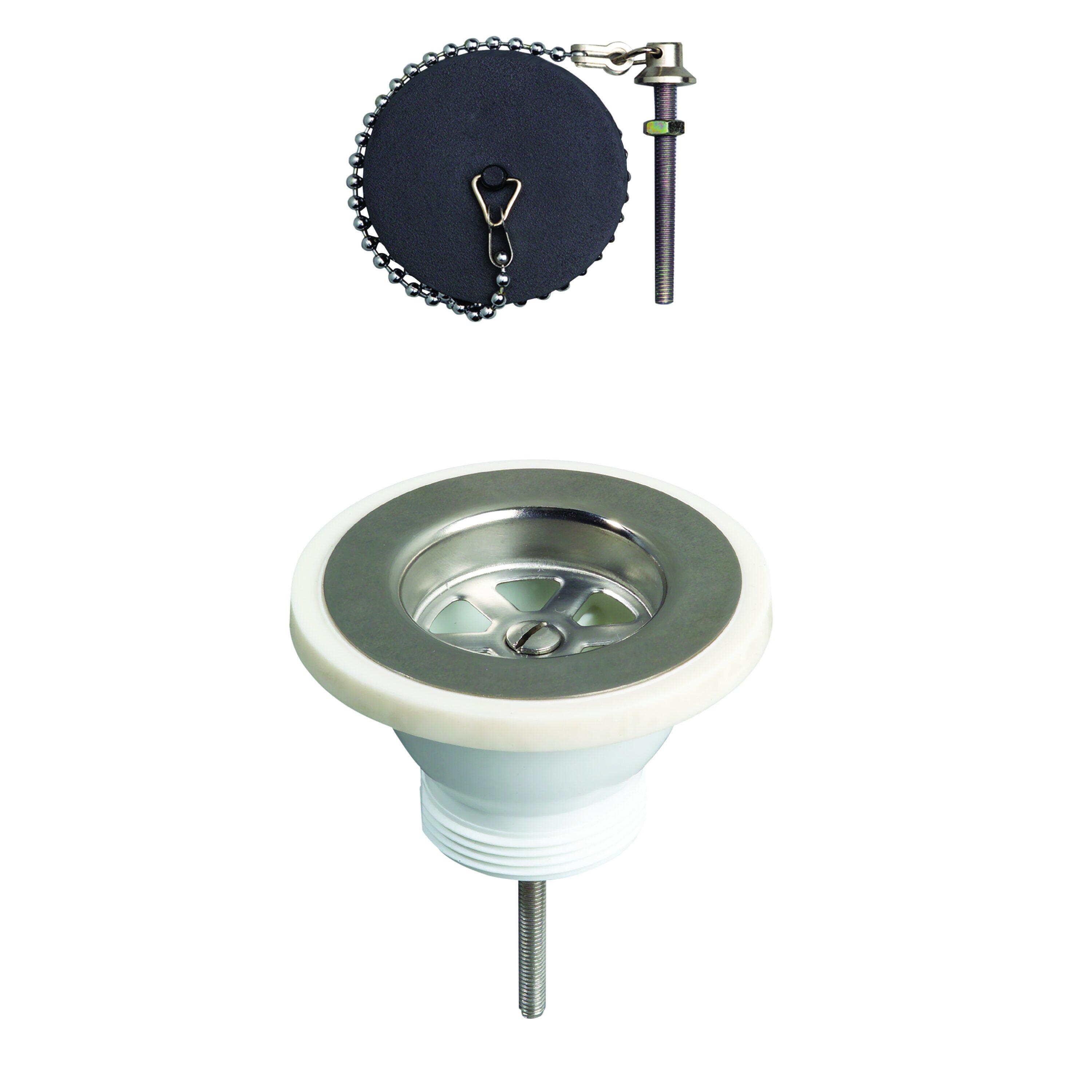 Válvula de desagüe para lavabo wirquin de acero cromado 1''1/2 de ø32mm