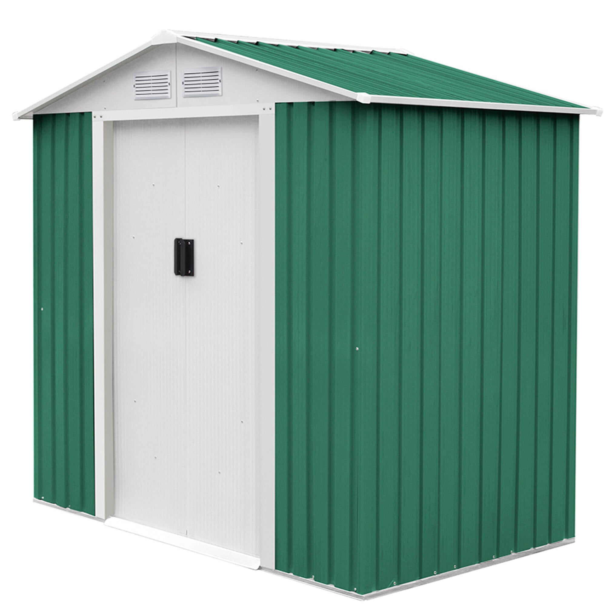 Caseta de metal Yorkshire de 201x190x121 cm y 2.43 m2 con 0.26 mm espesor y doble puerta GARDIUN - 4