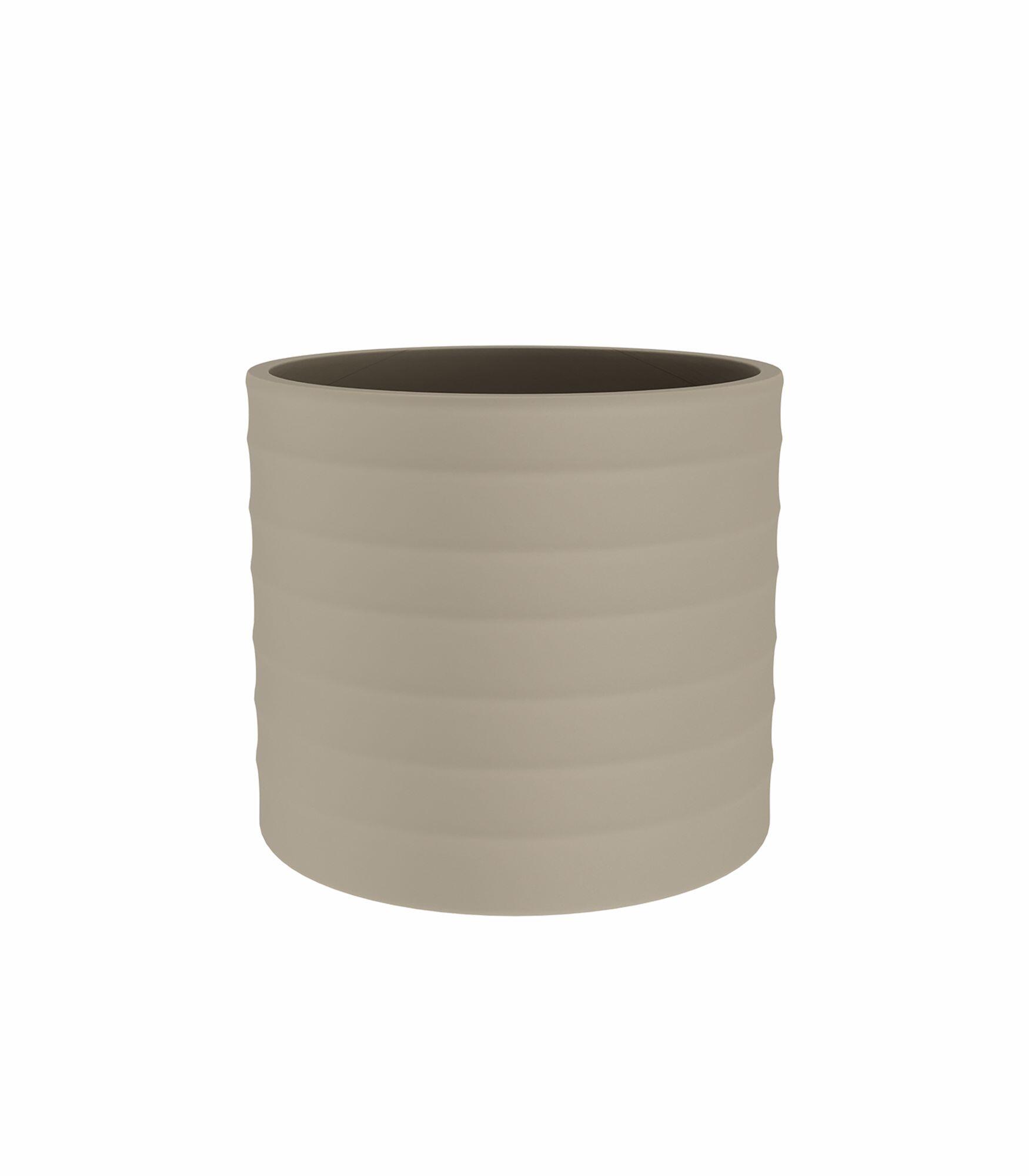 Maceta de arcilla cocida chloe horizontal beige de ø 26 cm