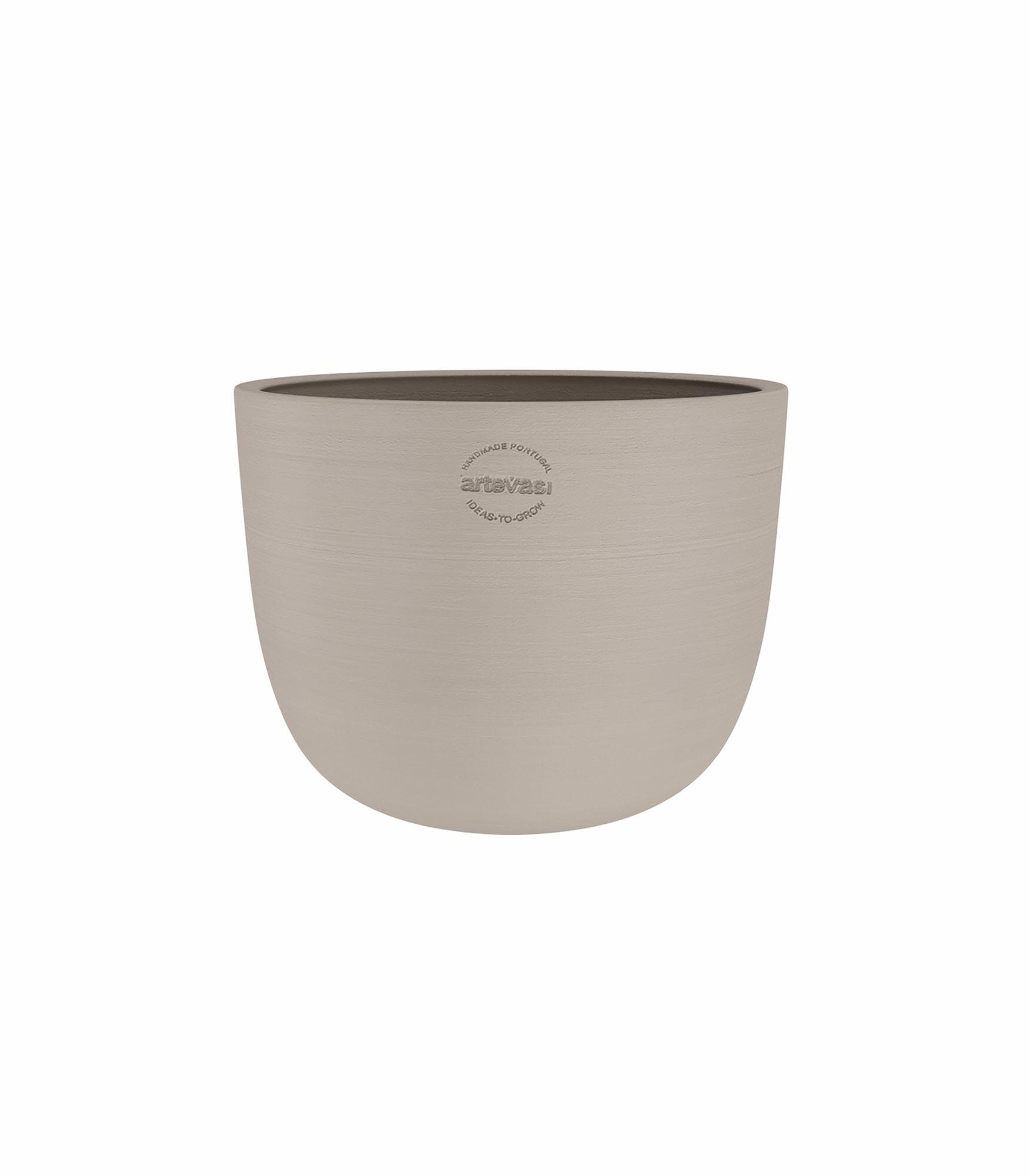 Maceta de arcilla cocida urania beige de ø 26 cm