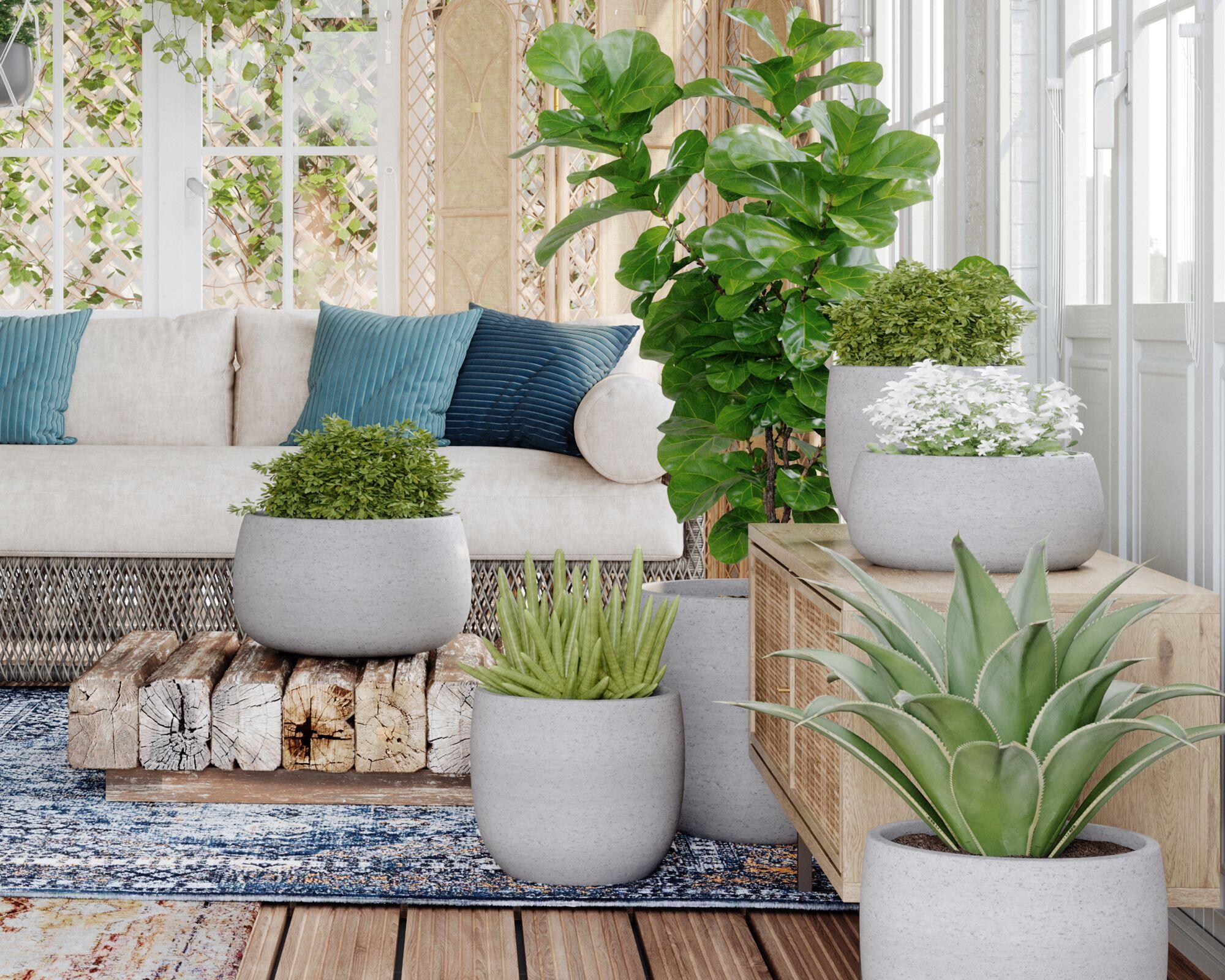 Vaso de cerâmica HEMERA 20cm ANTRACITE ARTEVASI - 3