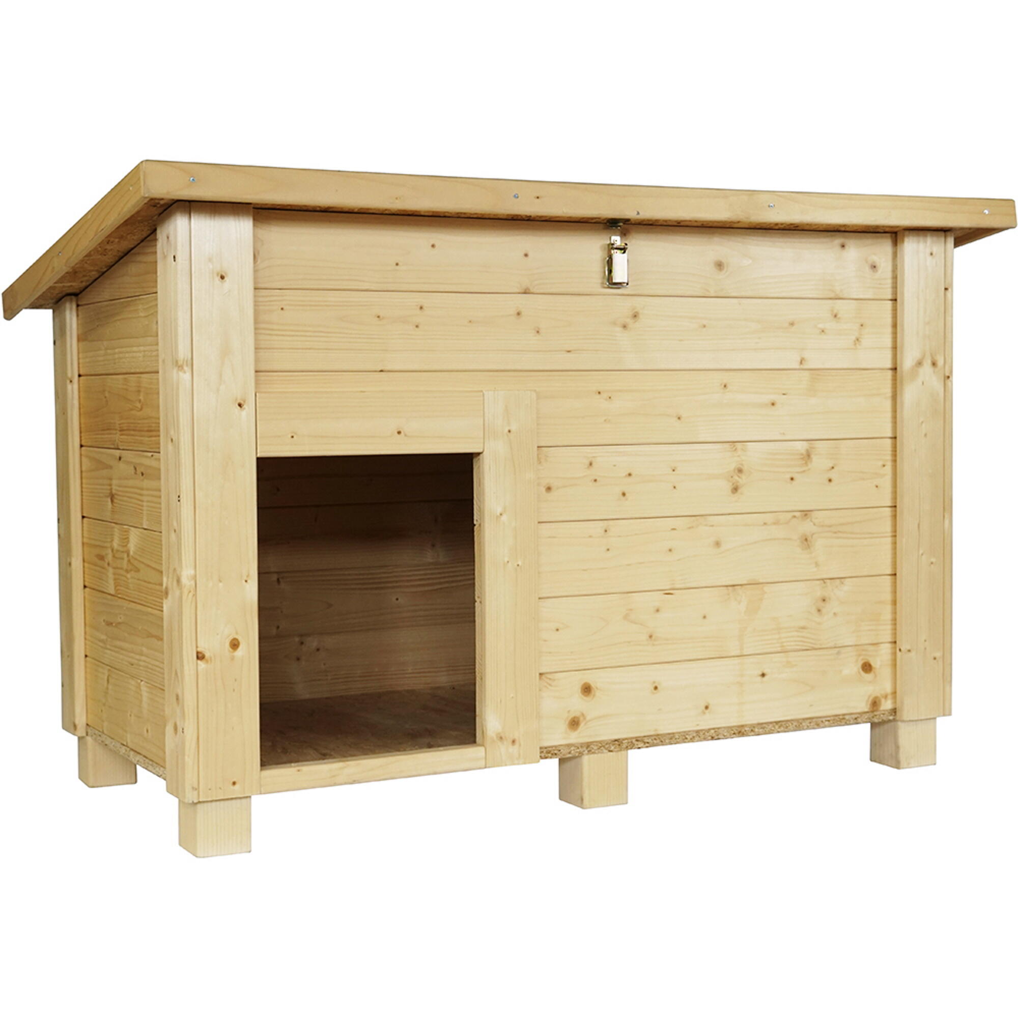 Caseta de madera para perro milou con tela asfáltica y suelo