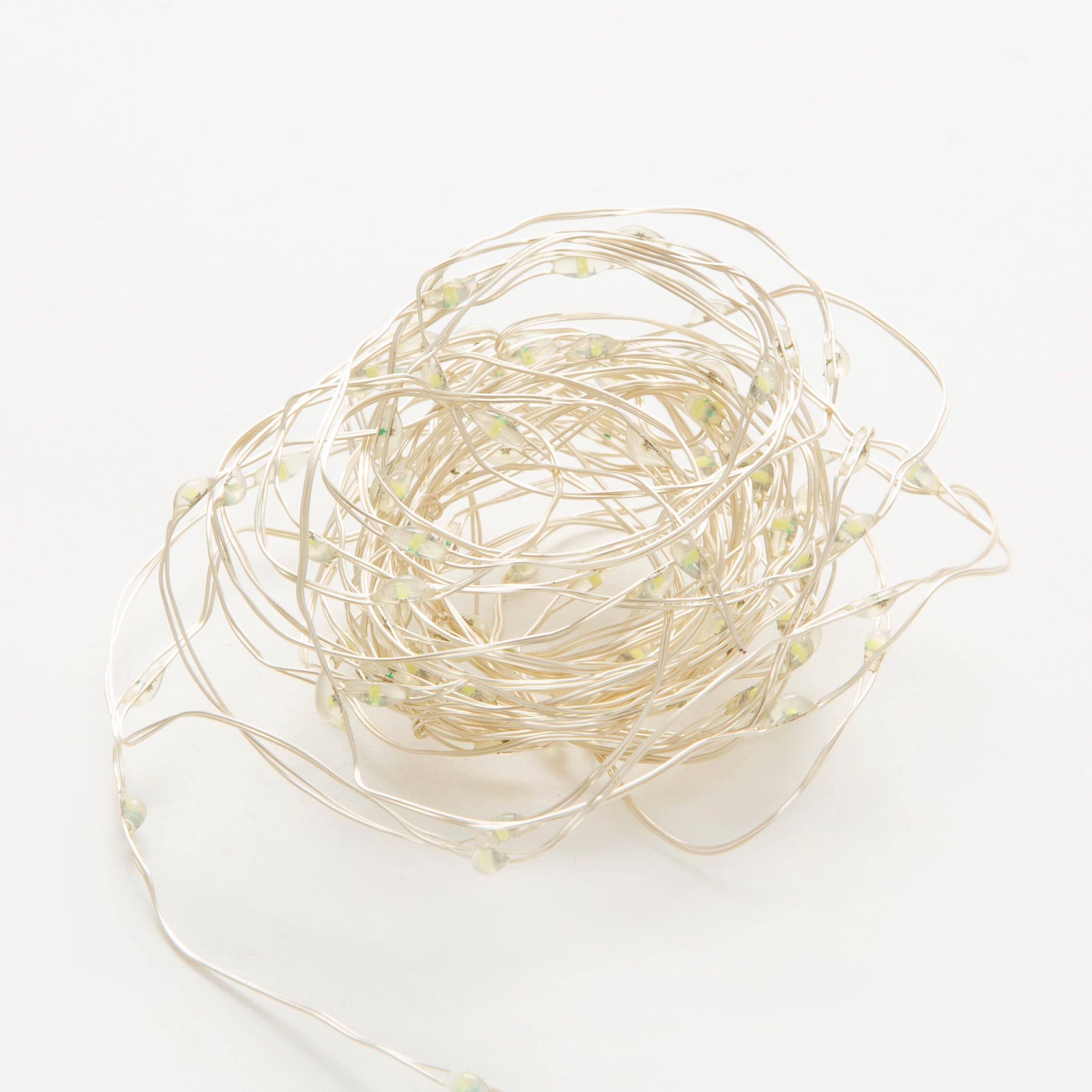 Guirnalda iluminada decorativa con 100 bombillas LED blanco de 6.95 metros de iluminación para exterior solar - 3