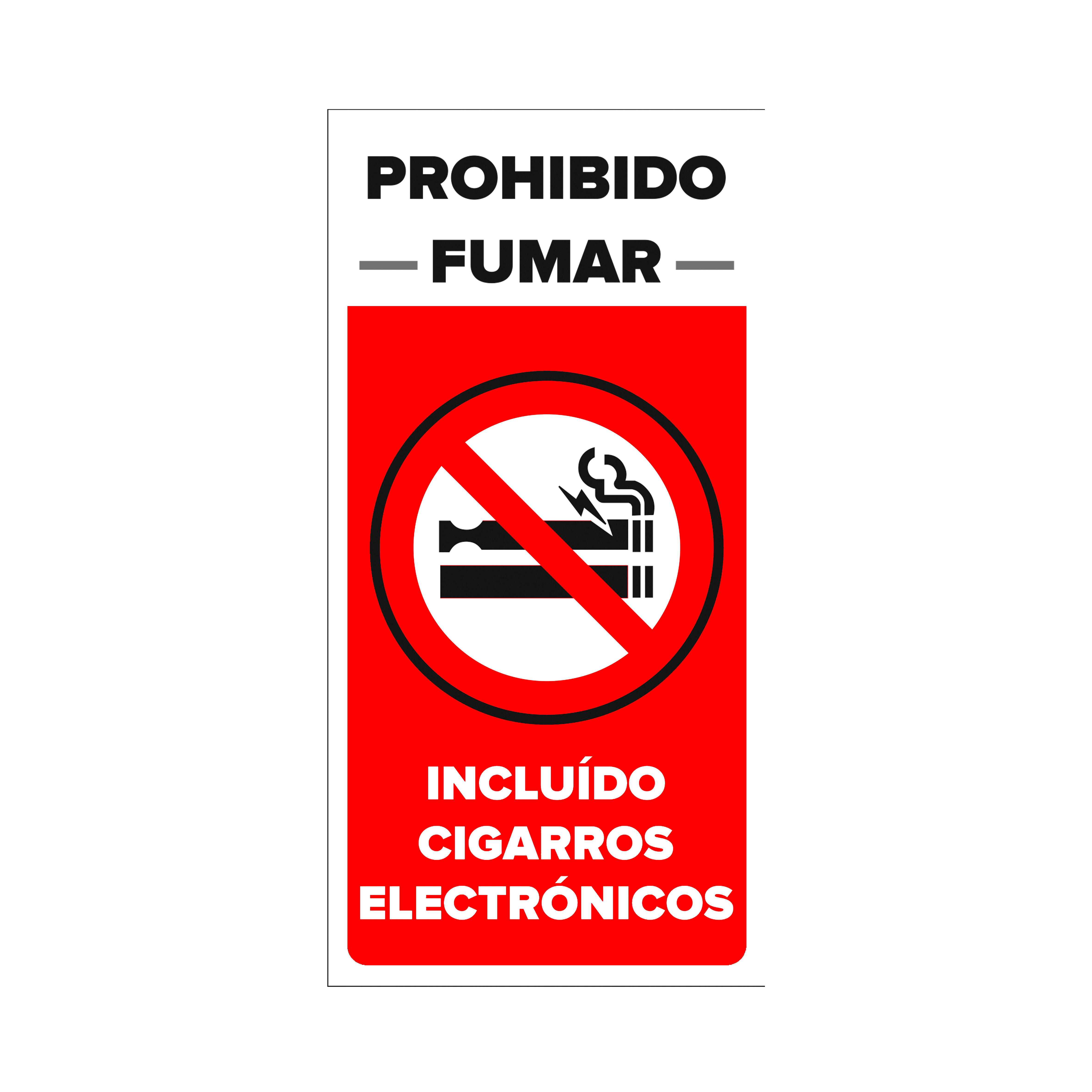 Cartel pvc adhesivo 15x7.5cm fumar/vapea | Leroy Merlin