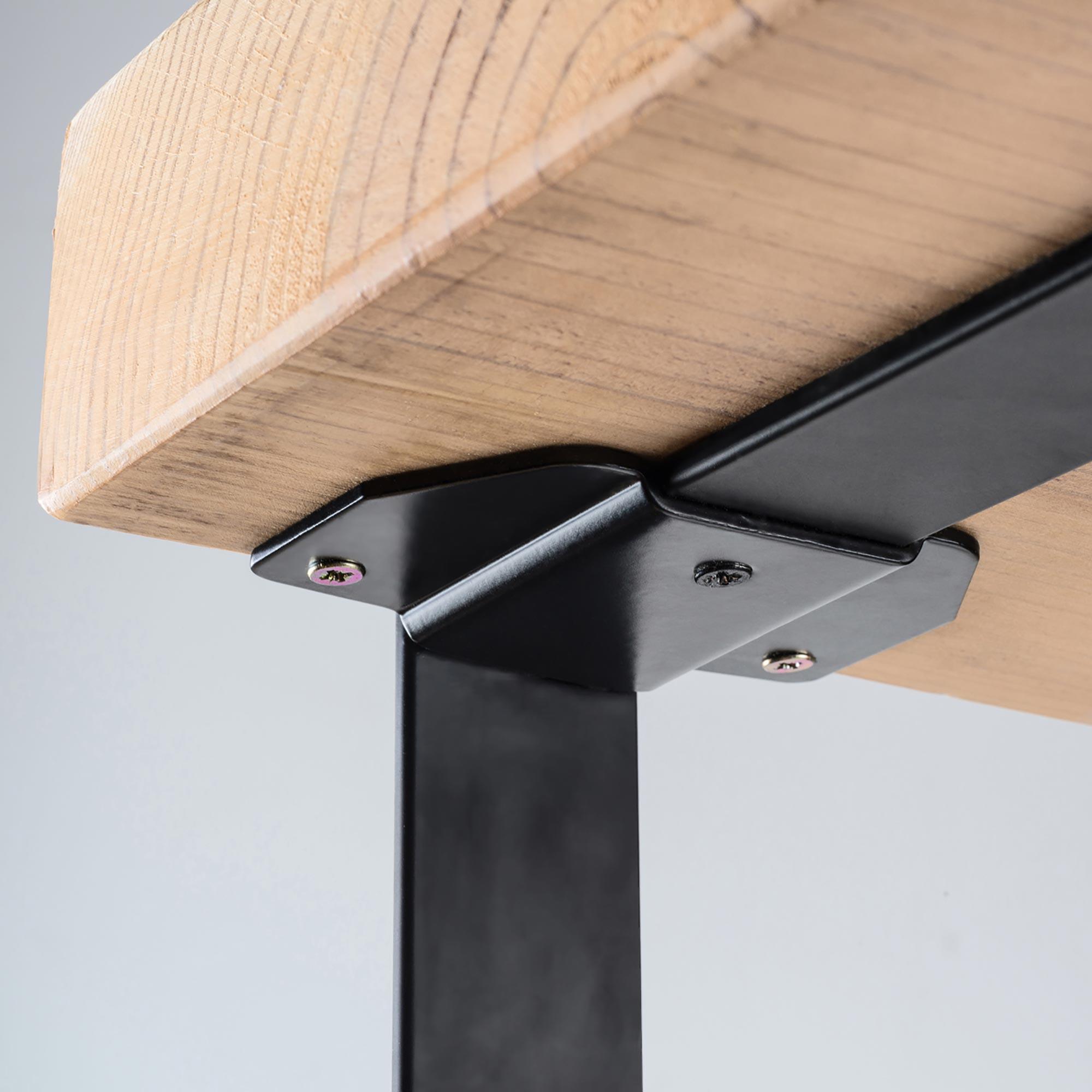 Refuerzo acero pata pletina 97x64 negro - 8