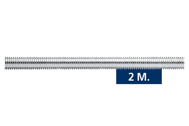 Varilla roscada de acero cincado, L. 2000 mm x Ø 6 mm