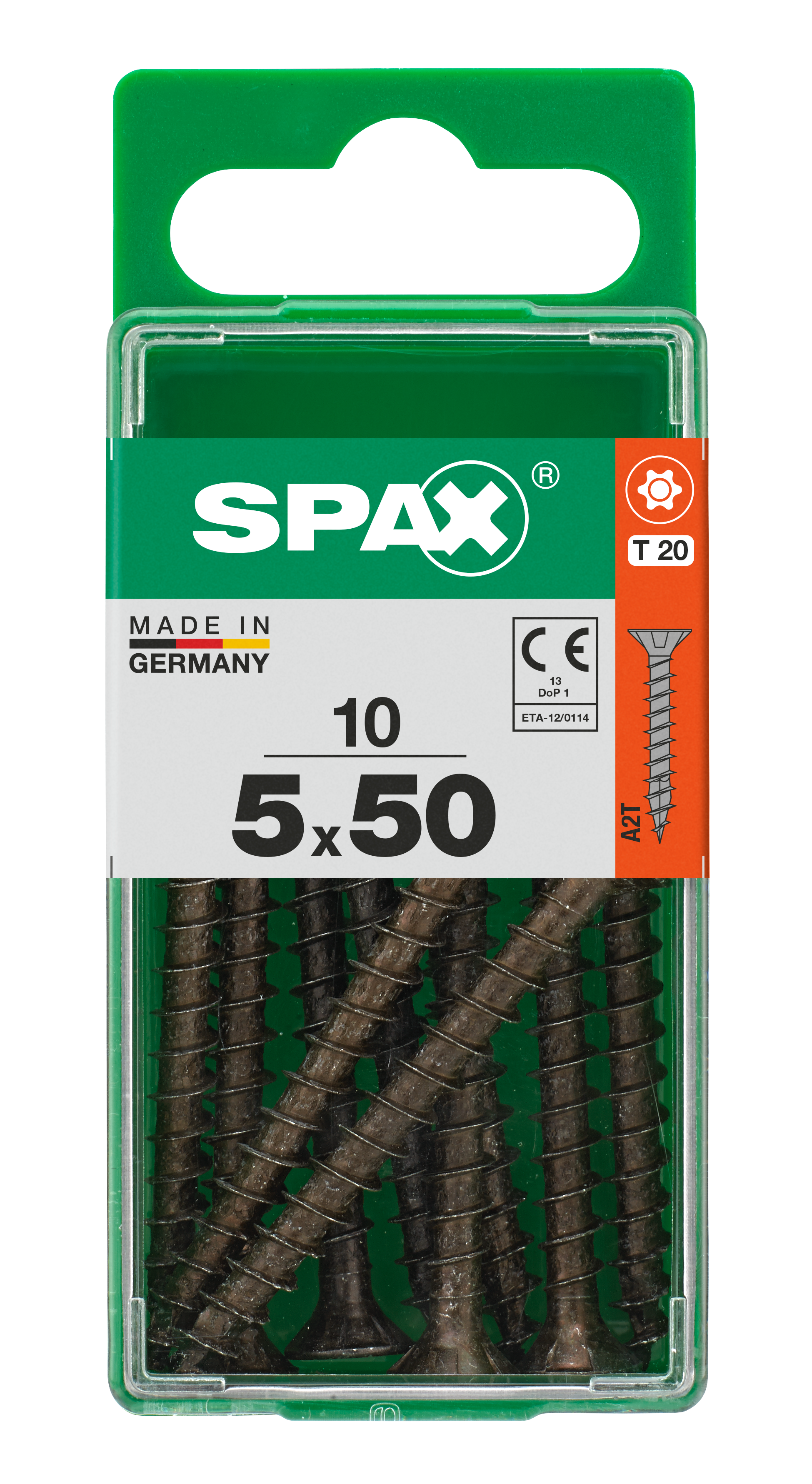 10 Tornillo para madera SPAX T-star+ con cabeza plana avellanada, ø 5 x L. 50 mm - 2