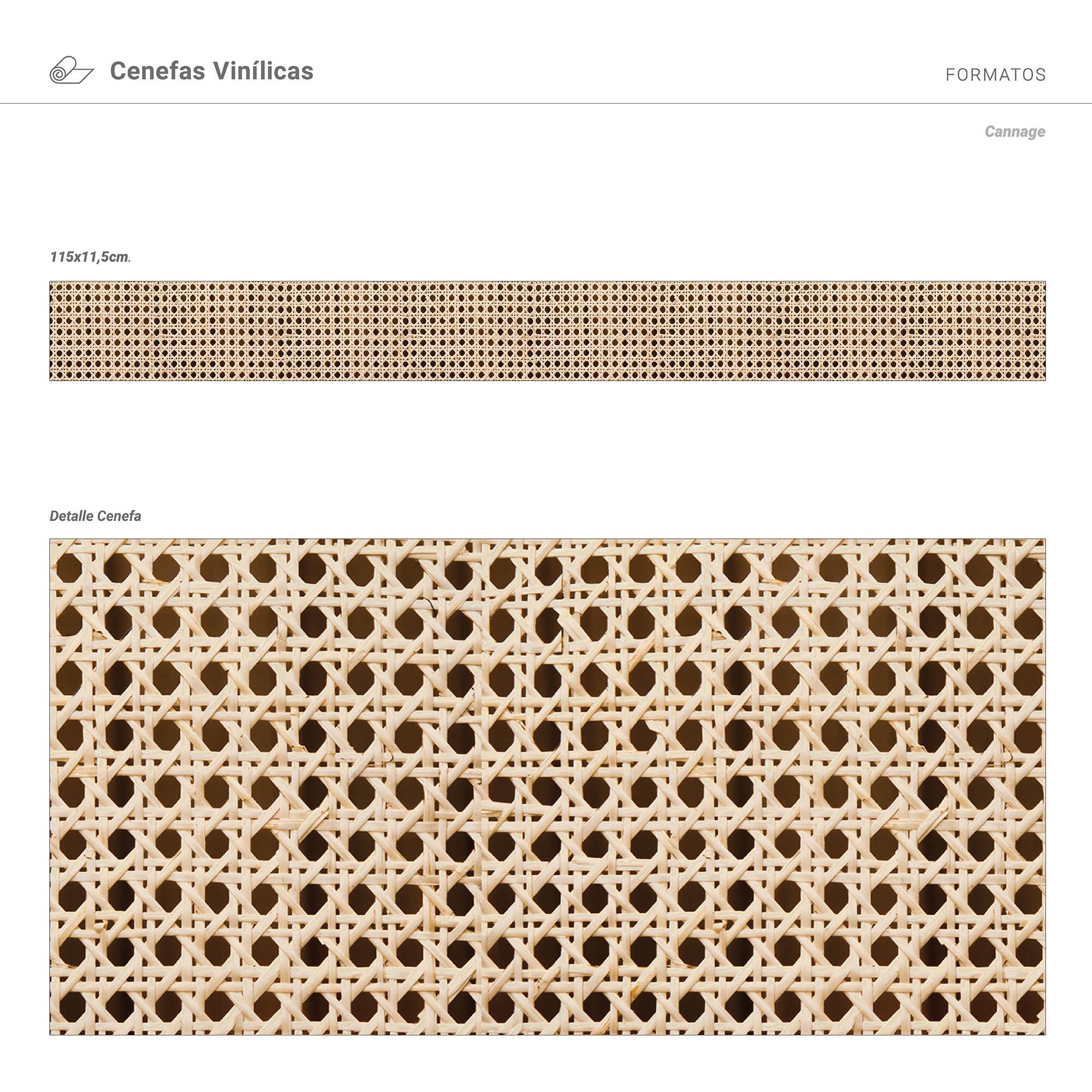 Cenefa adhesiva PVC lavable geométrico Cannage marrón 300 cm x 3 m - 7