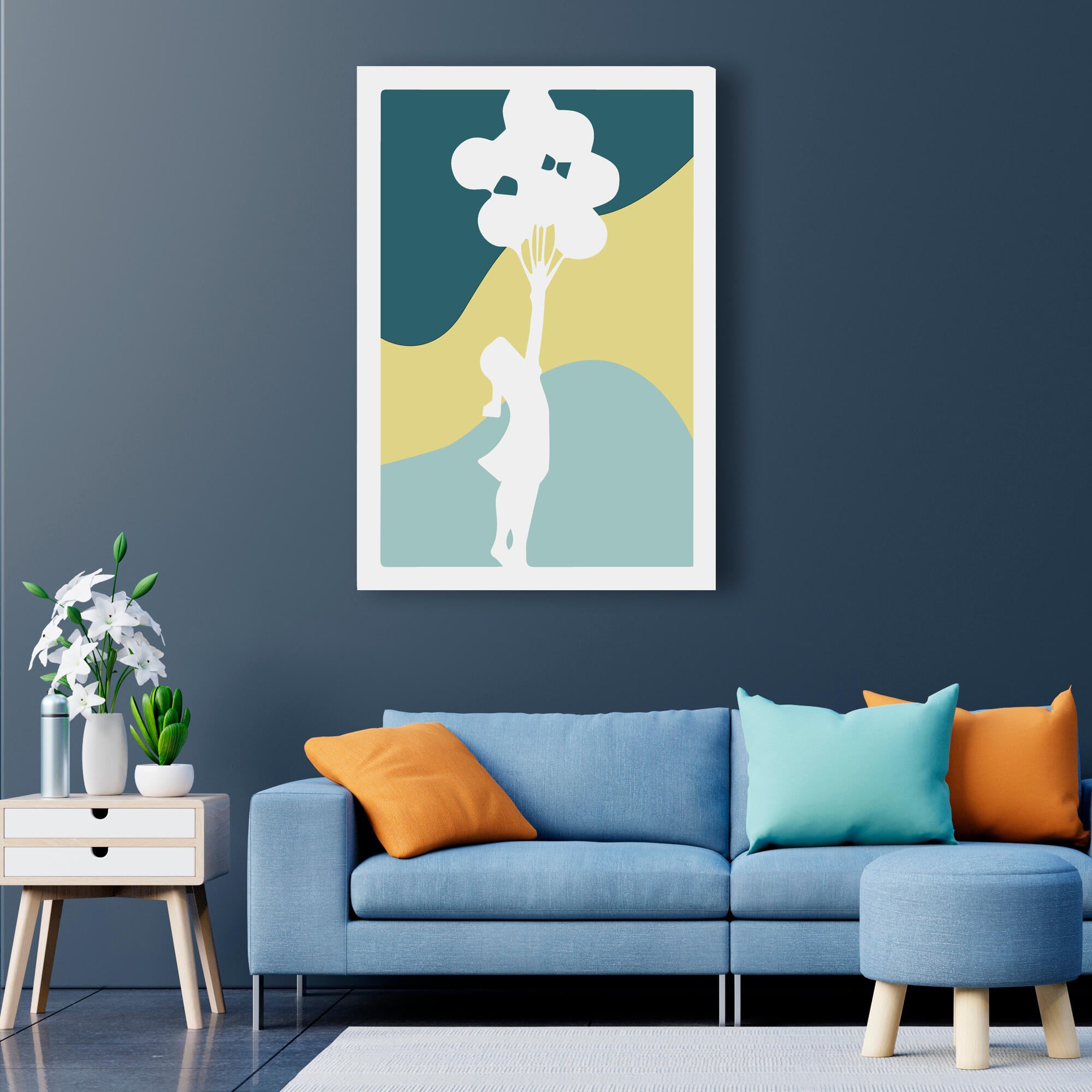 Cuadro decorativo banksy 70x100 cm