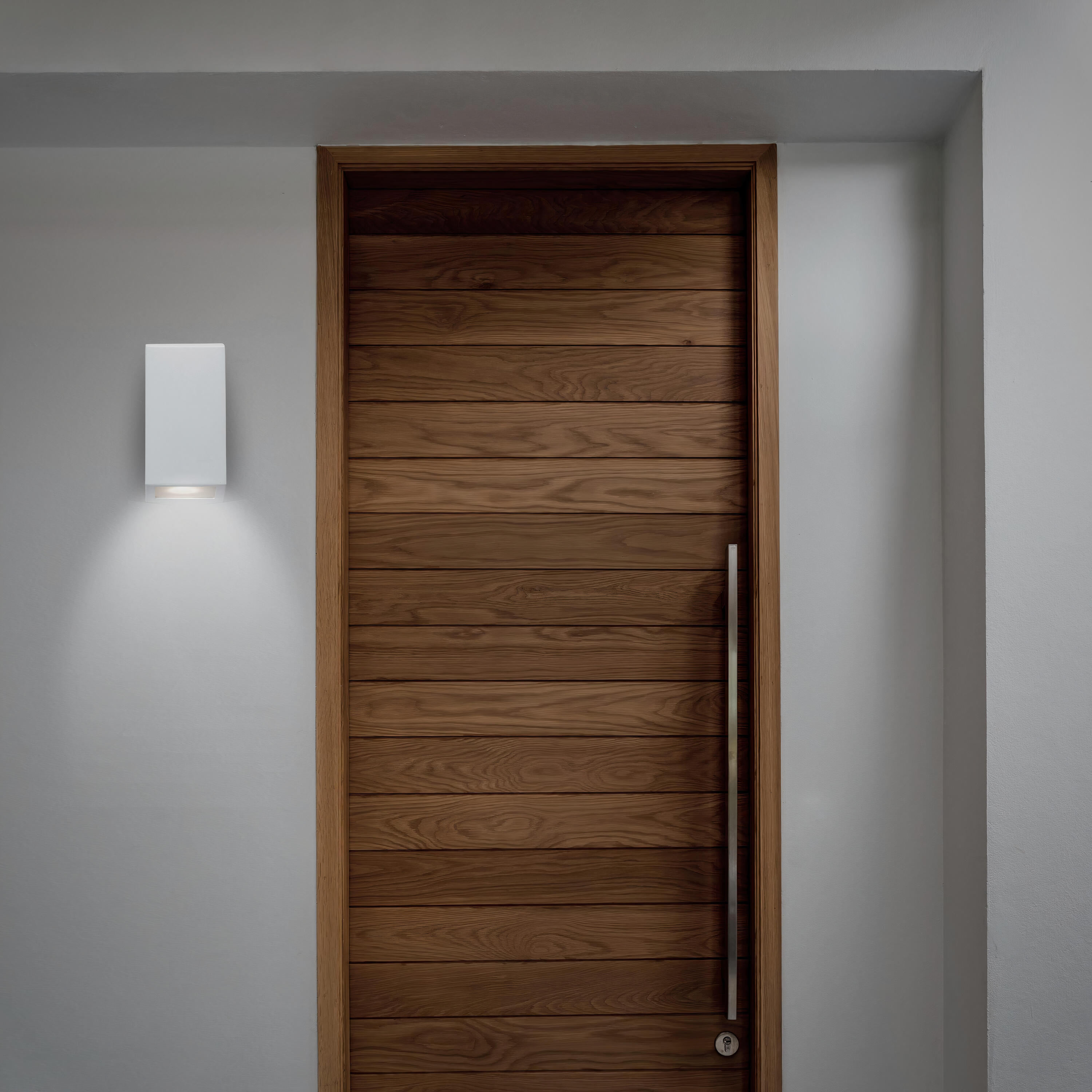 Aplique de pared exterior blanco 1 luz E27 de aluminio Inspire Balboa IP44 - 3