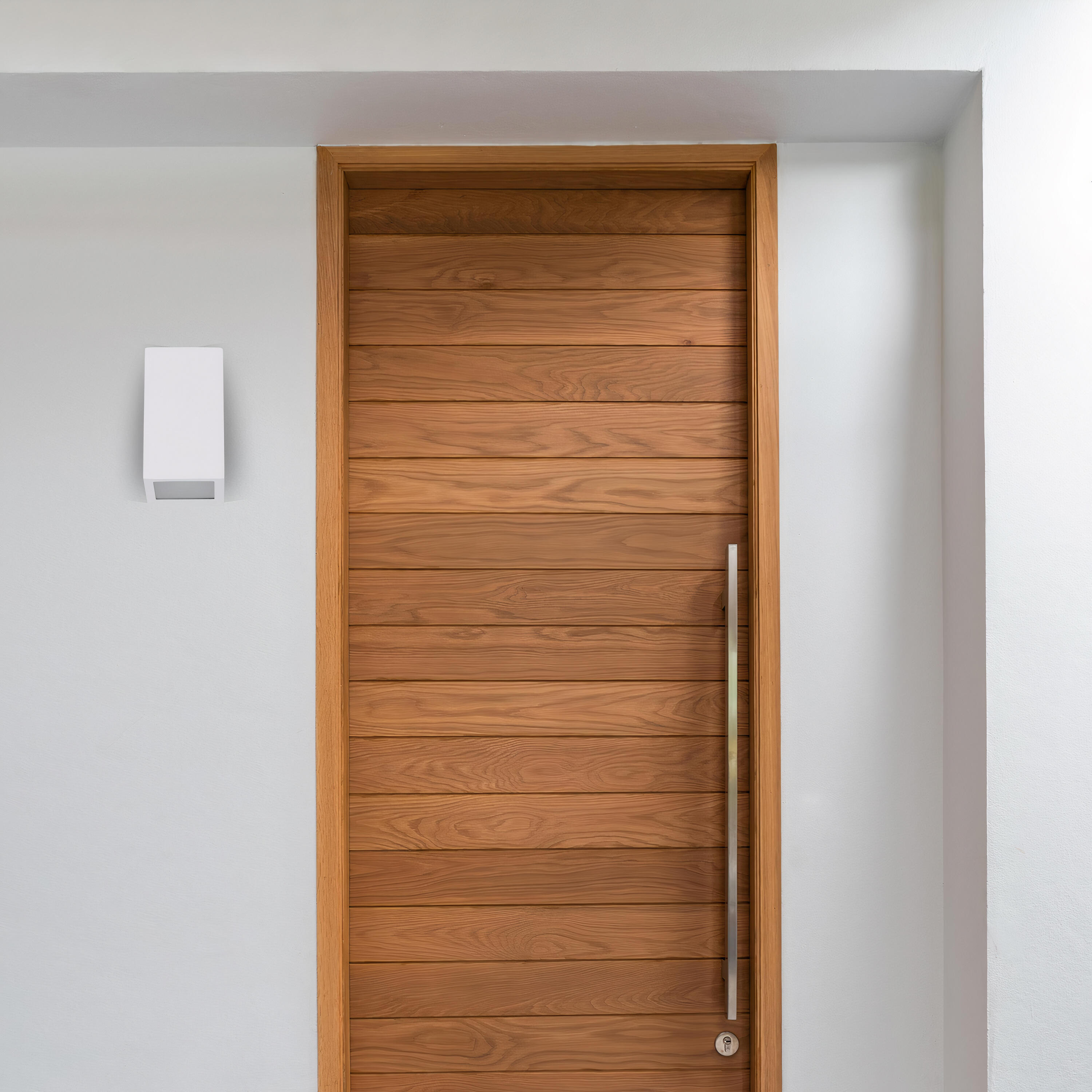 Aplique de pared exterior blanco 1 luz E27 de aluminio Inspire Balboa IP44 - 4