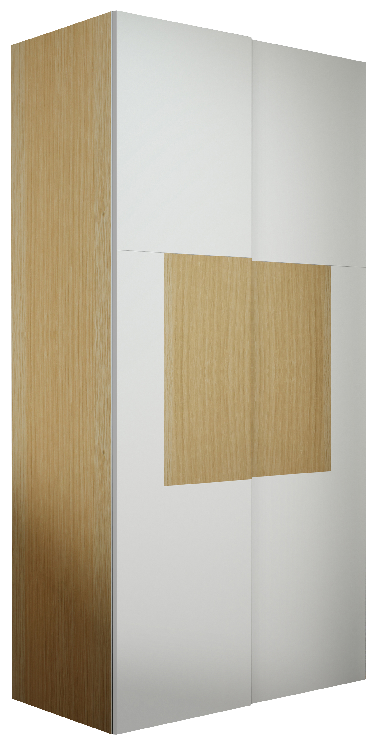 Armario ropero puertas corredera spaceo home barein blanco-roble 240x120x60cm