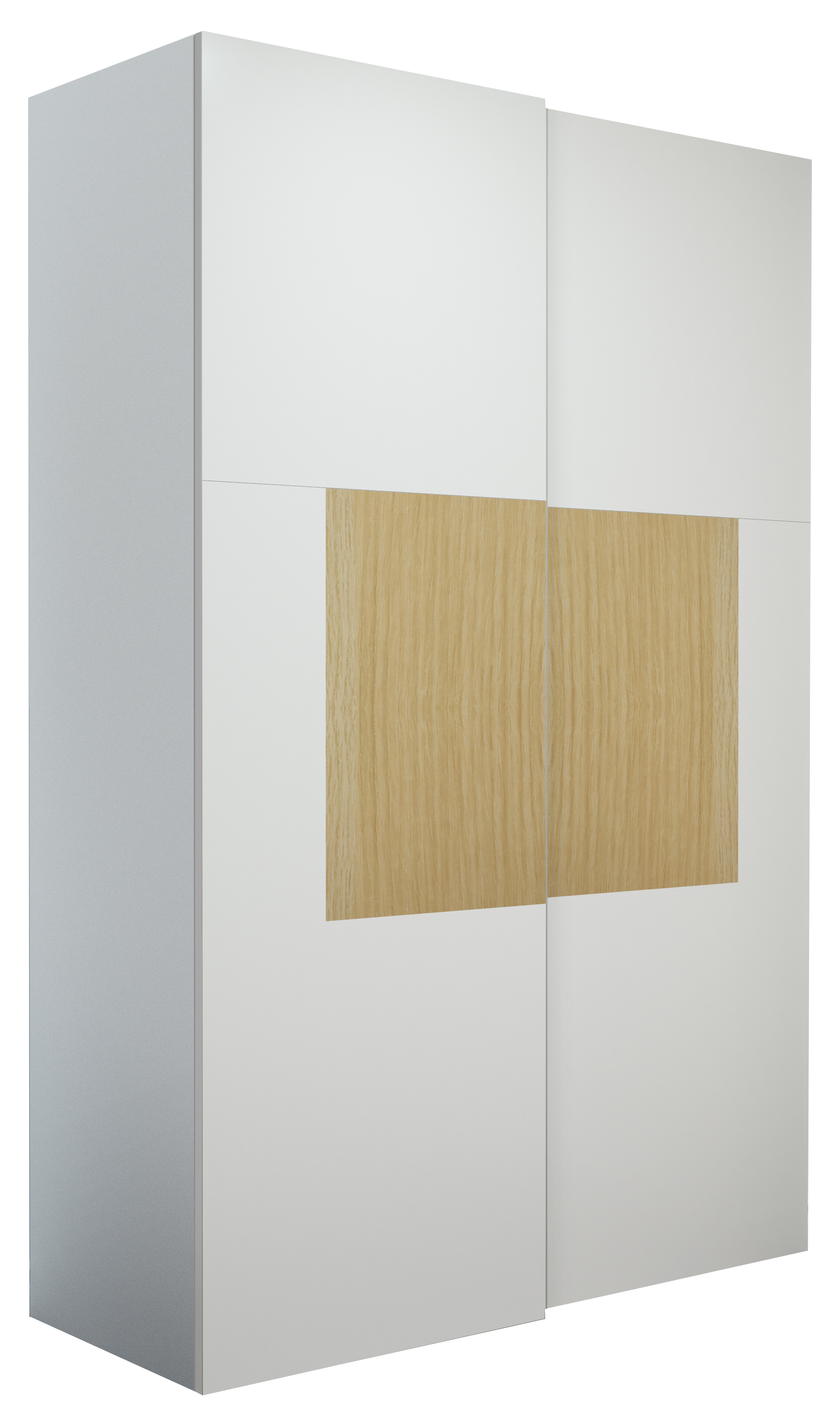 Armario ropero puertas corredera spaceo home barein blanco-roble 240x160x60cm