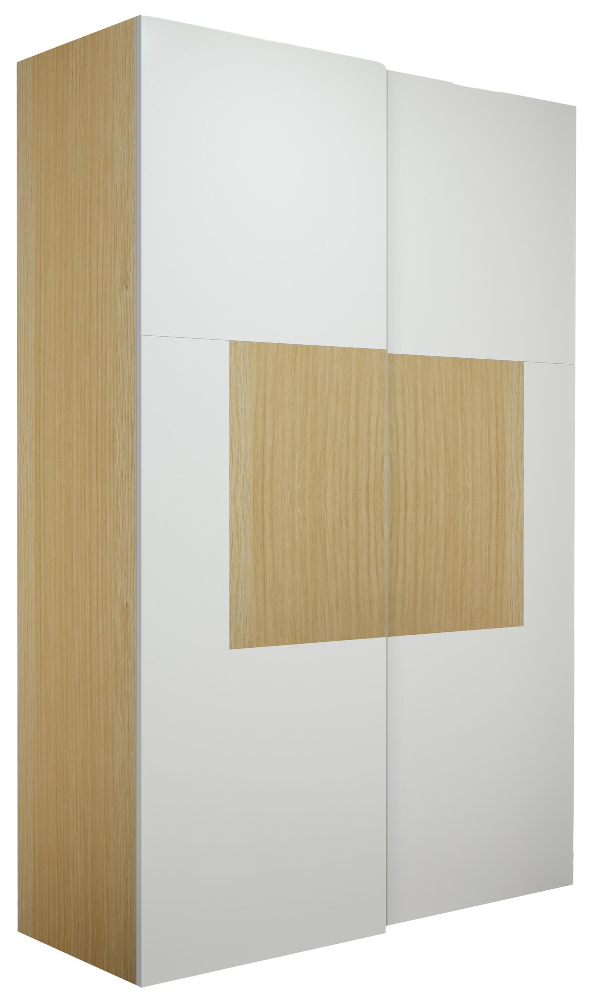 Armario ropero puertas corredera spaceo home barein blanco-roble 240x160x60cm