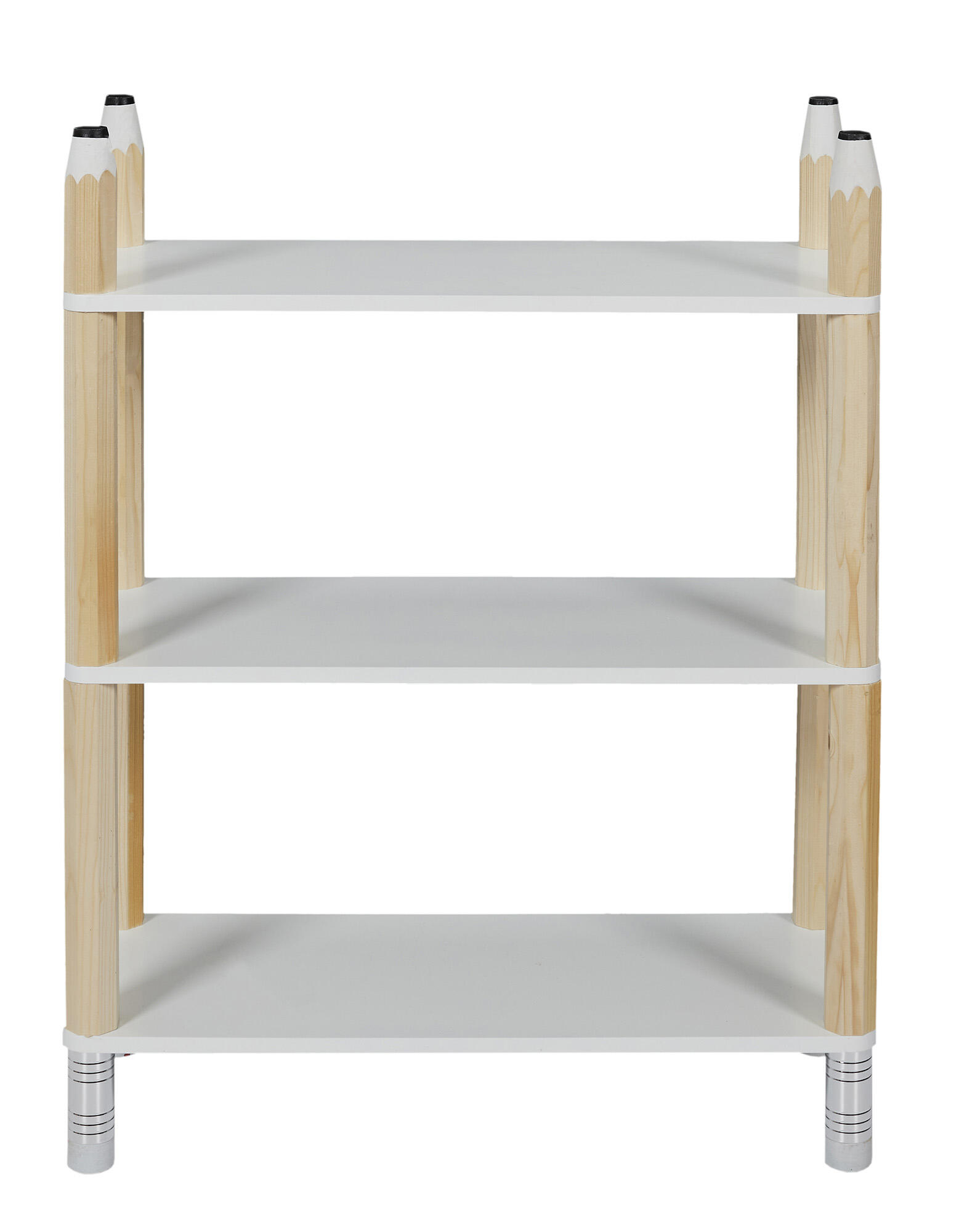 Estantería de madera en kit madera blanco de 77x24x60cm