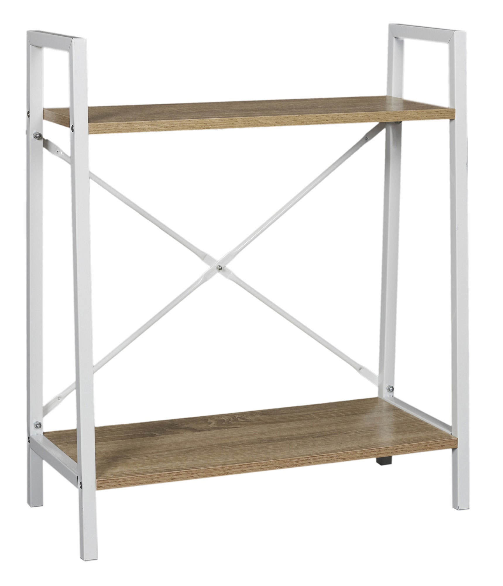 Estantería metálica en kit madera blanco de 70x27x60cm