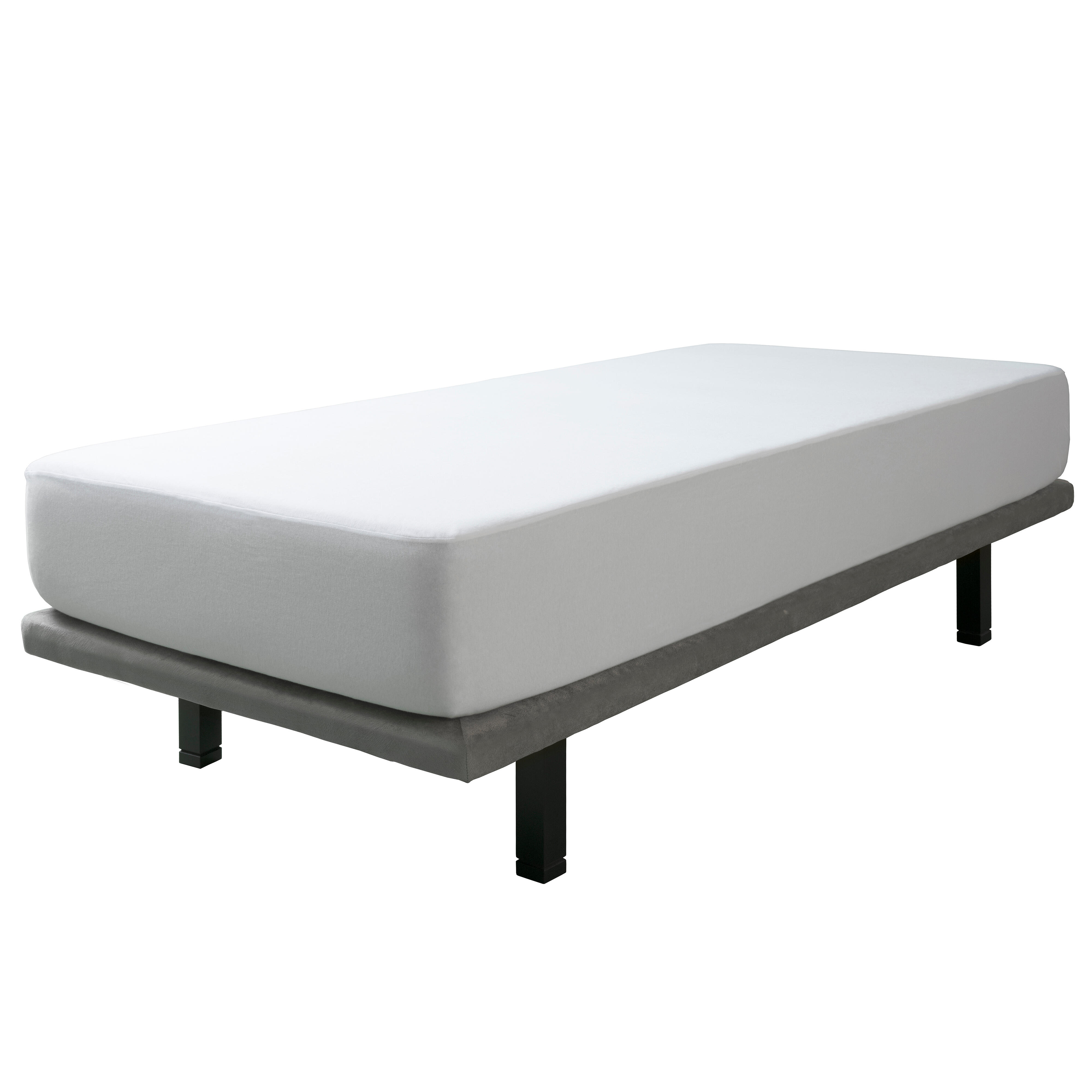 Protector de colchón liso tela algodón blanco para cama de 90 cm