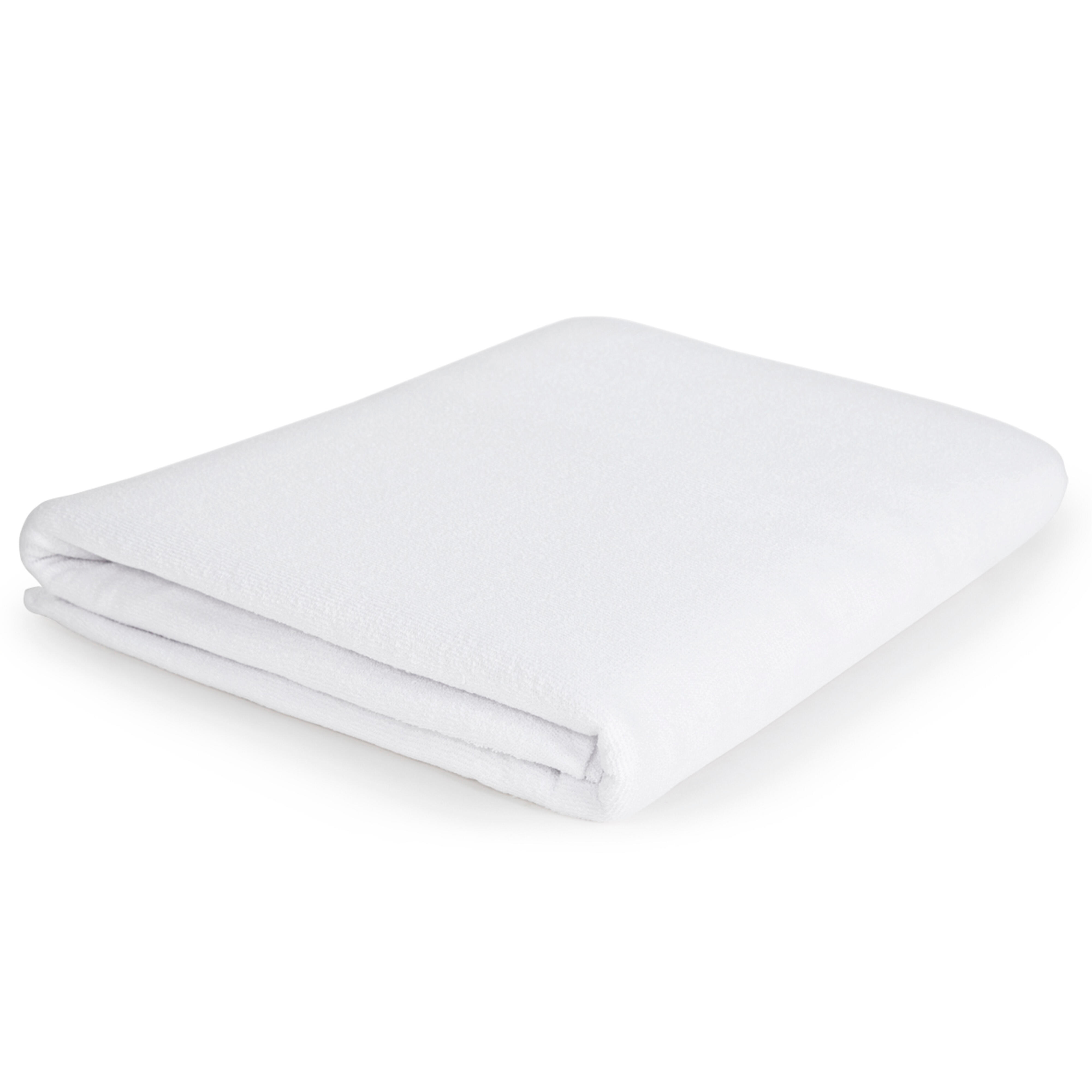 Protector de colchón Rizo Elástico algodón blanco para cama de 90 cm - 3