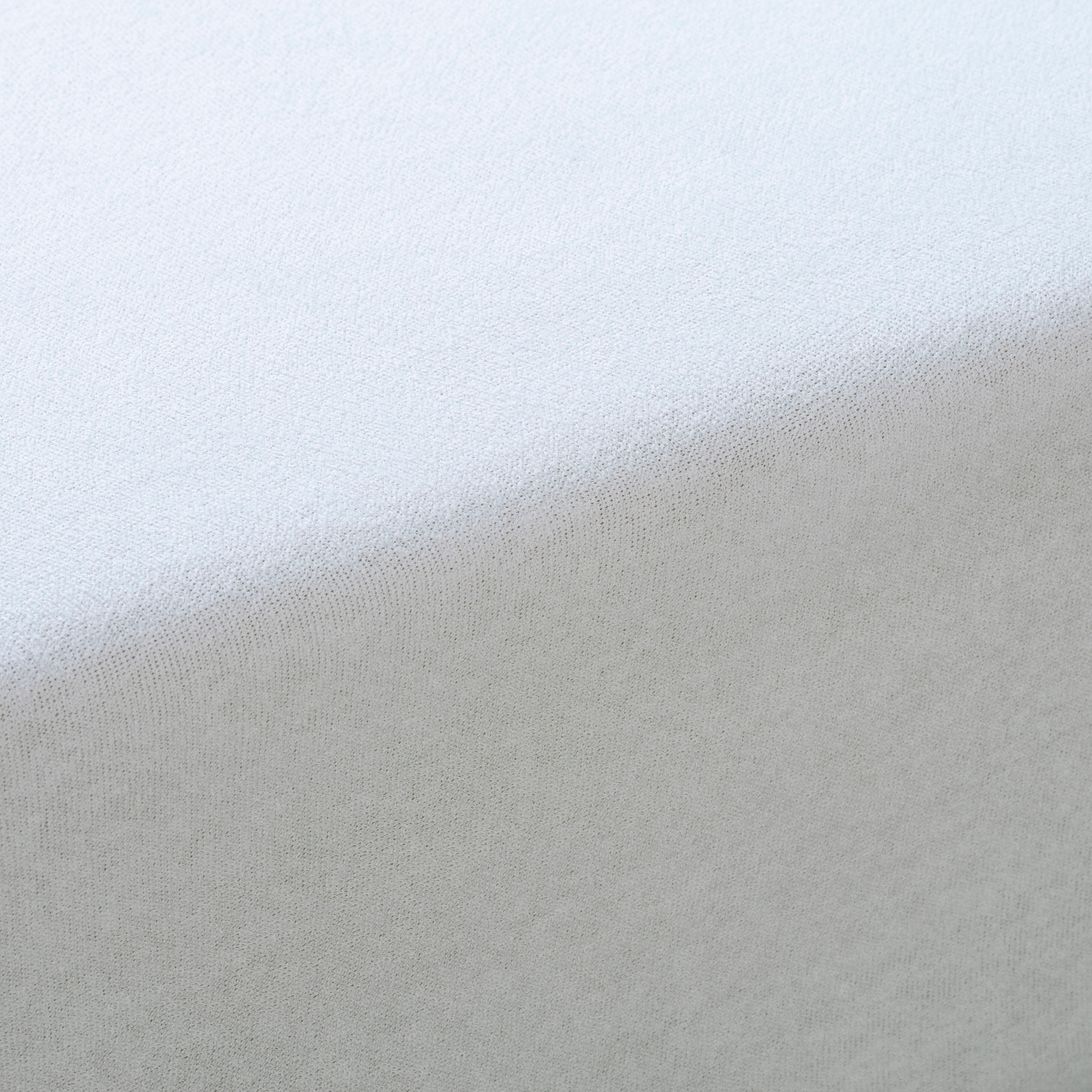 Protector de colchón rizo elástico algodón blanco para cama de 135 cm