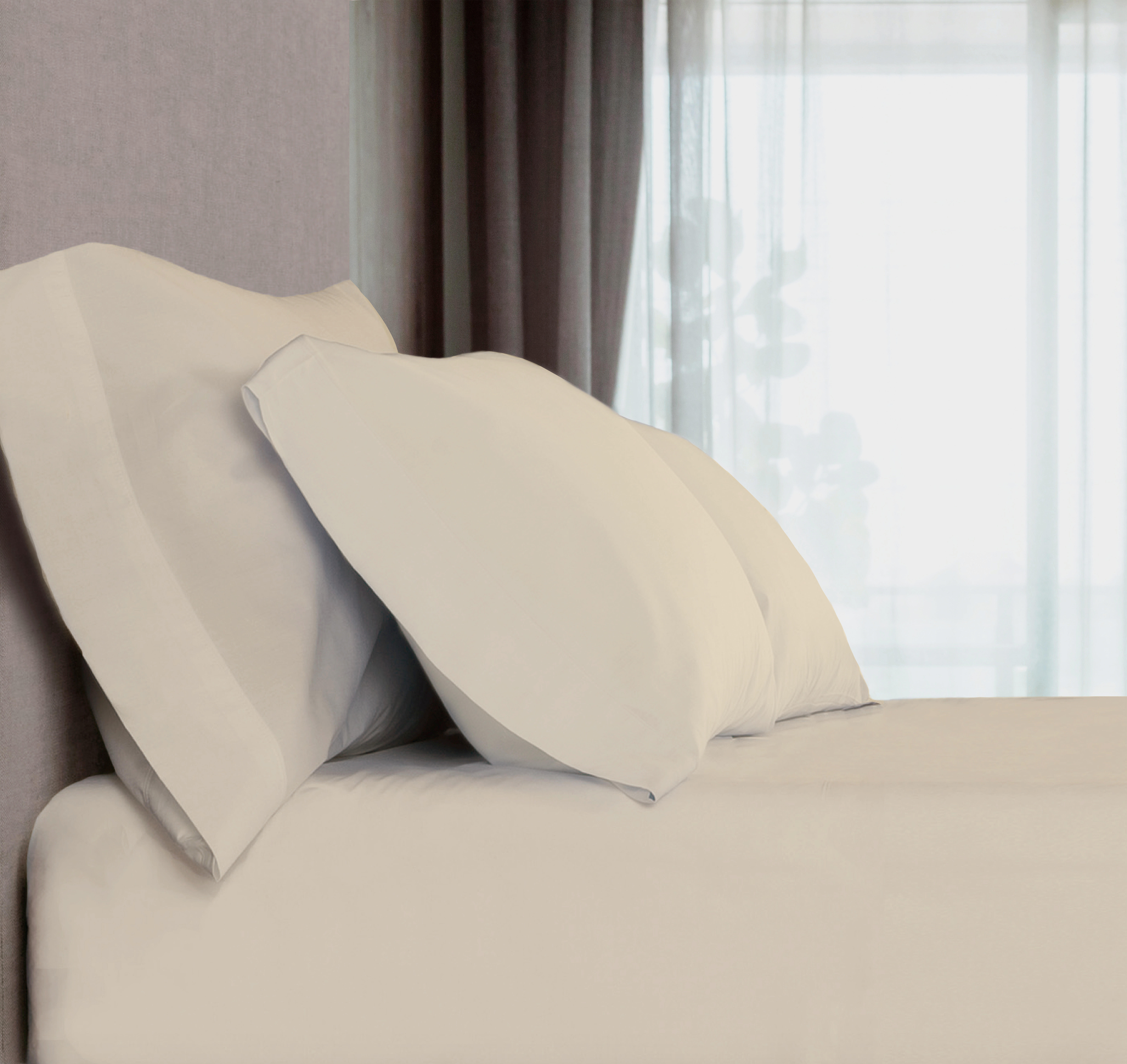 Sábana bajera con elástico algodón egipcio 300 hilos Bordón marfil 180x200 para cama de 180 cm - 8