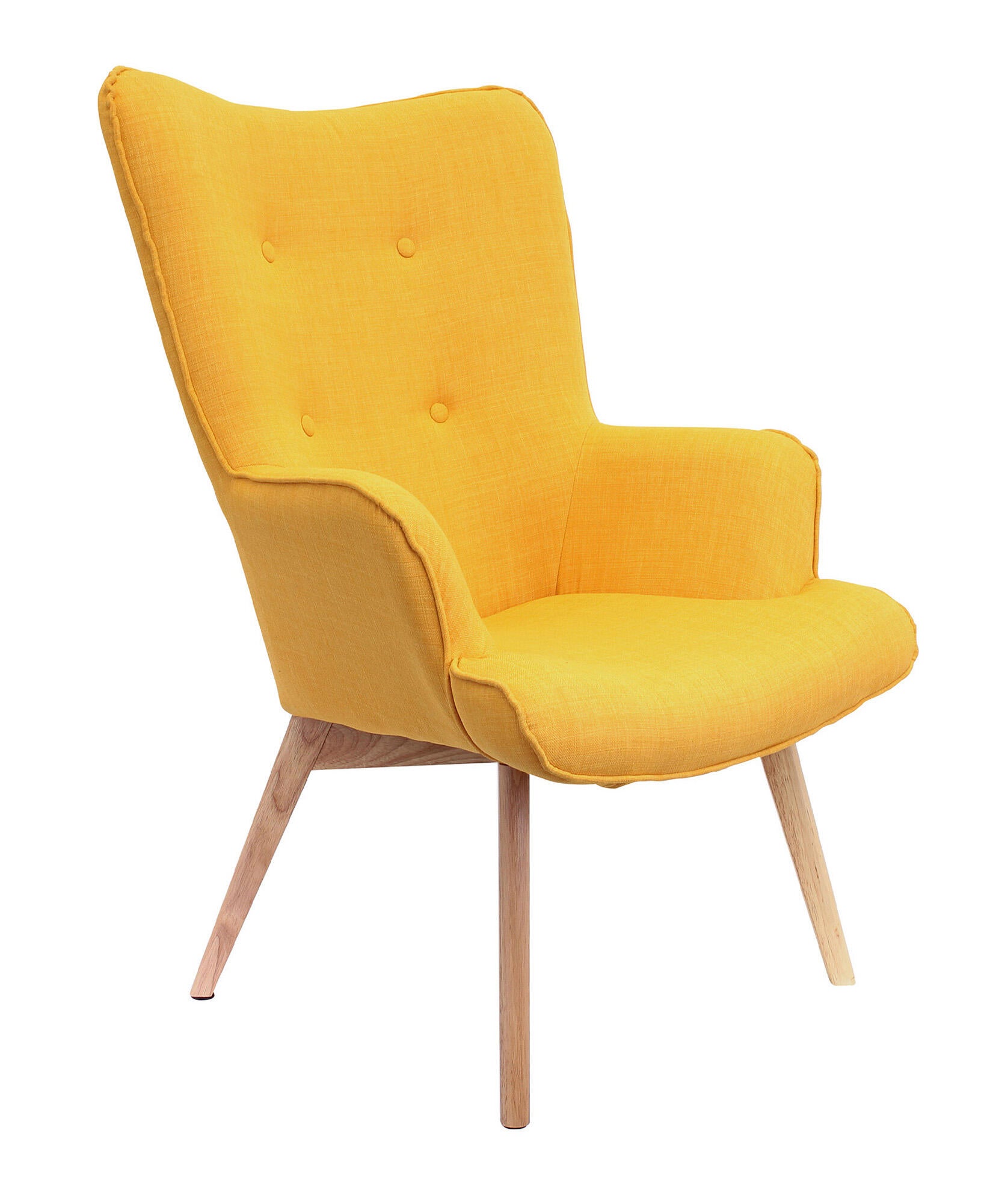 Silla de comedor helsinki de madera color amarillo de 99x74x68cm