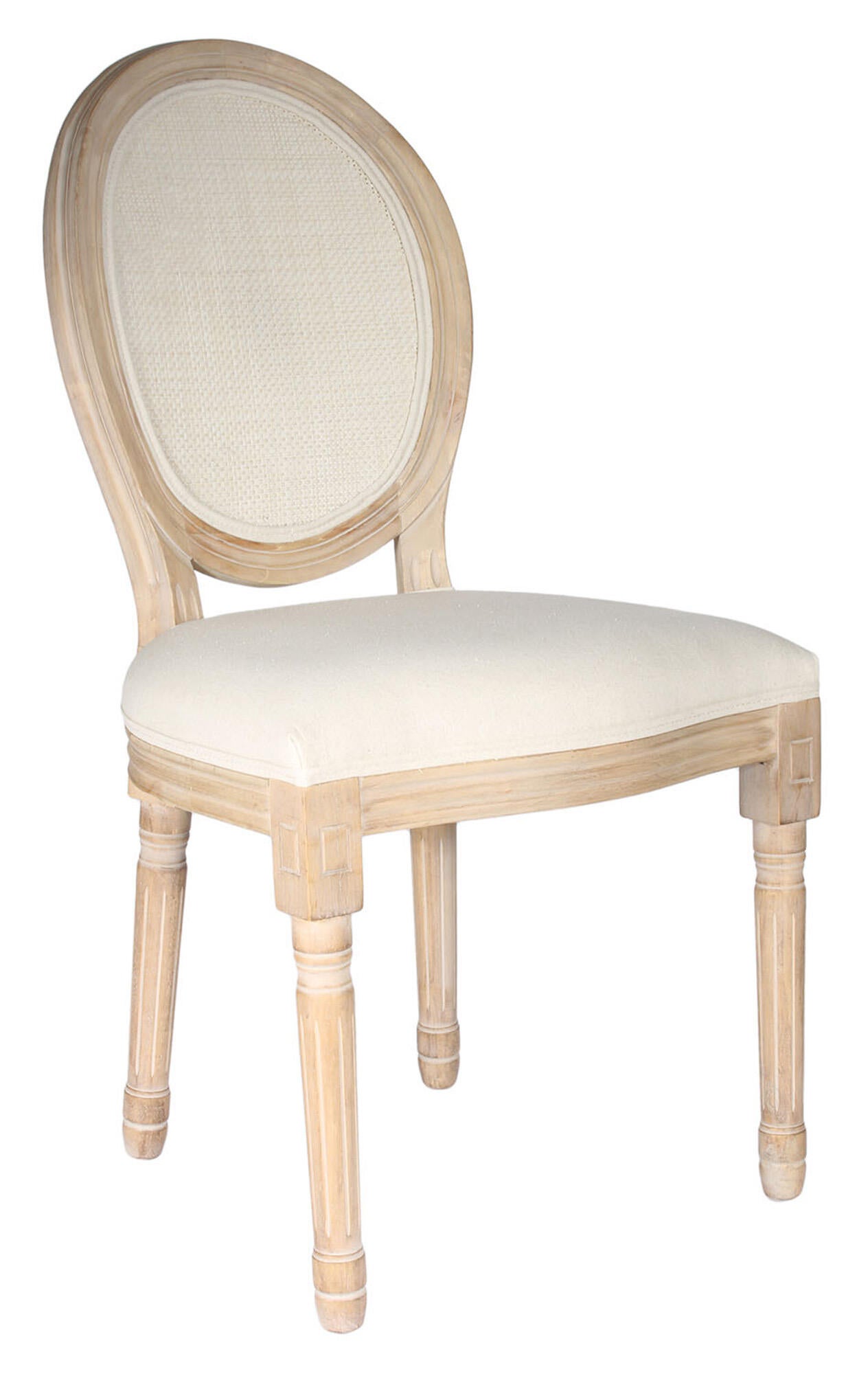 Silla de comedor eleonor de madera color beige de 96x46x48cm