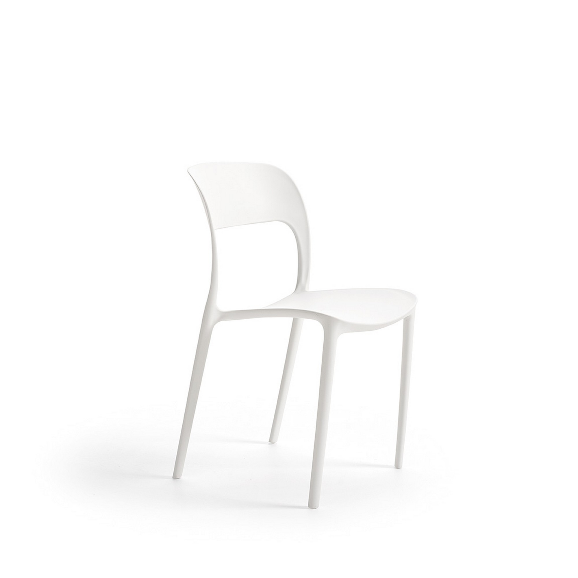 Pack x 4 sillas de cocina roma de polipropileno blancas