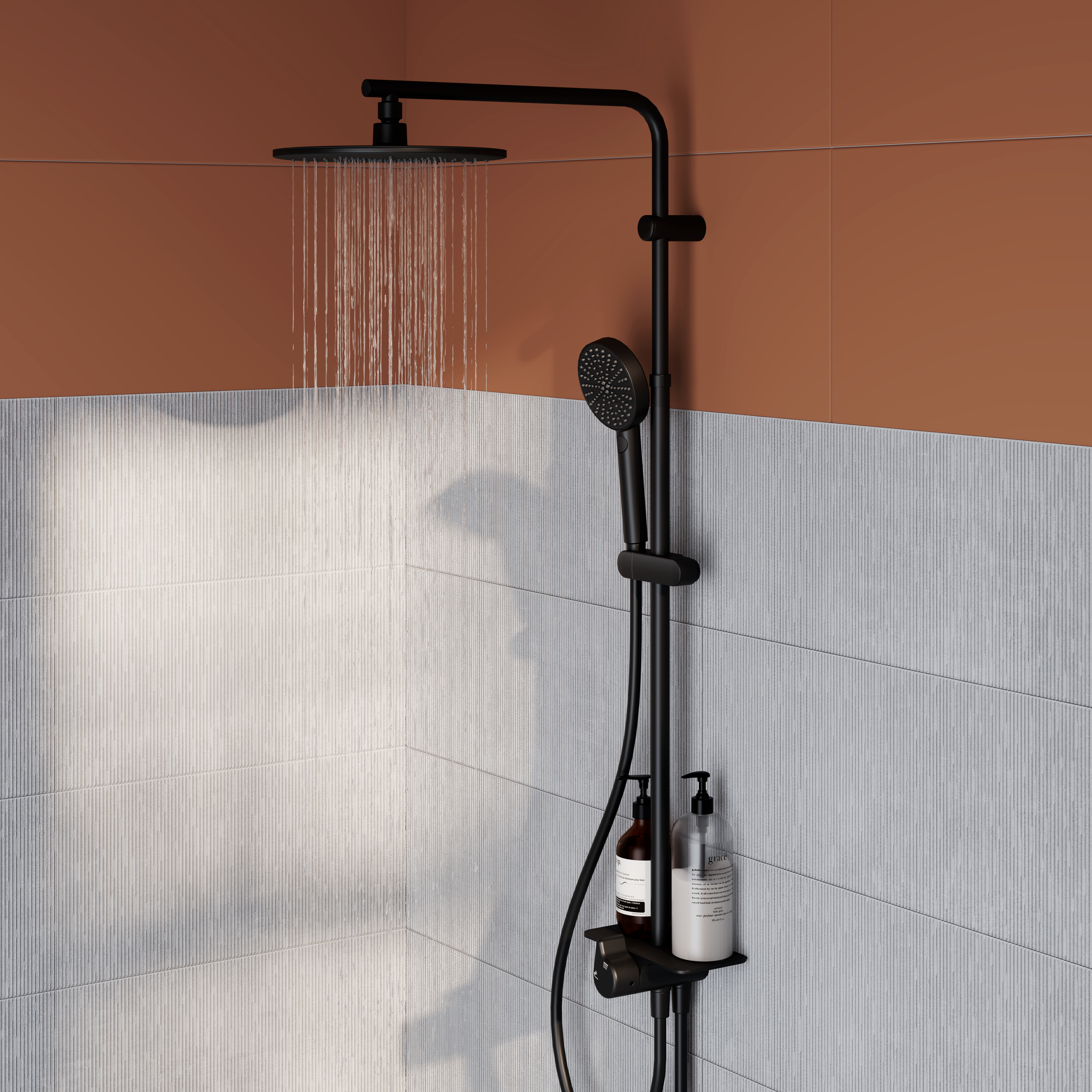 colonne douche noir - 1