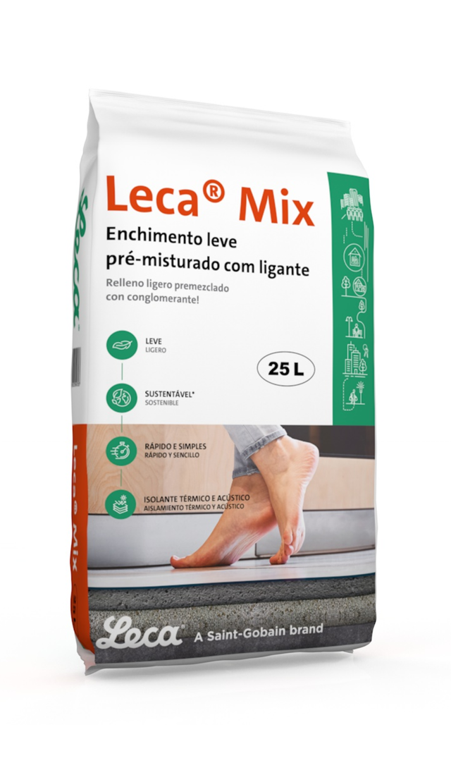 Enchimento leve de argila expandida LECA MIX 25L