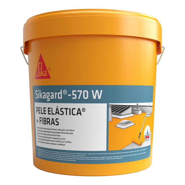 Revestimento de impermeabilização SIKAGARD-570W PELE ELÁSTICA +FIBRAS CINZA 18KG