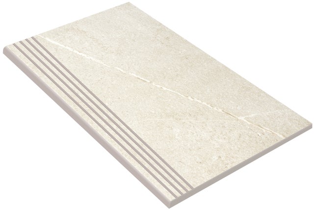 Degrau cerâmico RECER NATIVE BEGE PEDRA 30X60CM