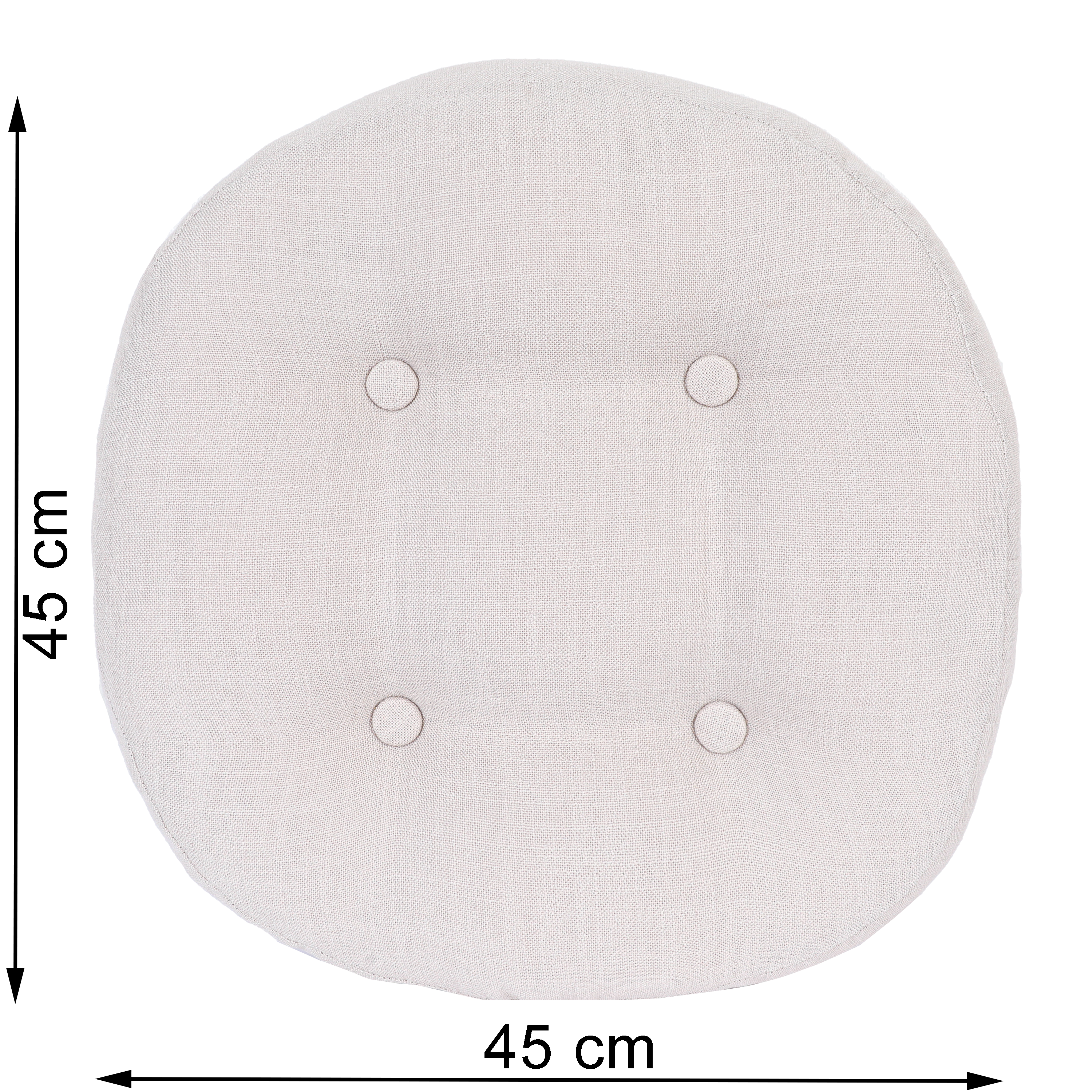 Poduszka na podłogę okrągła Haivy beżowa 45 x 45 x 11.5 cm Inspire - 25