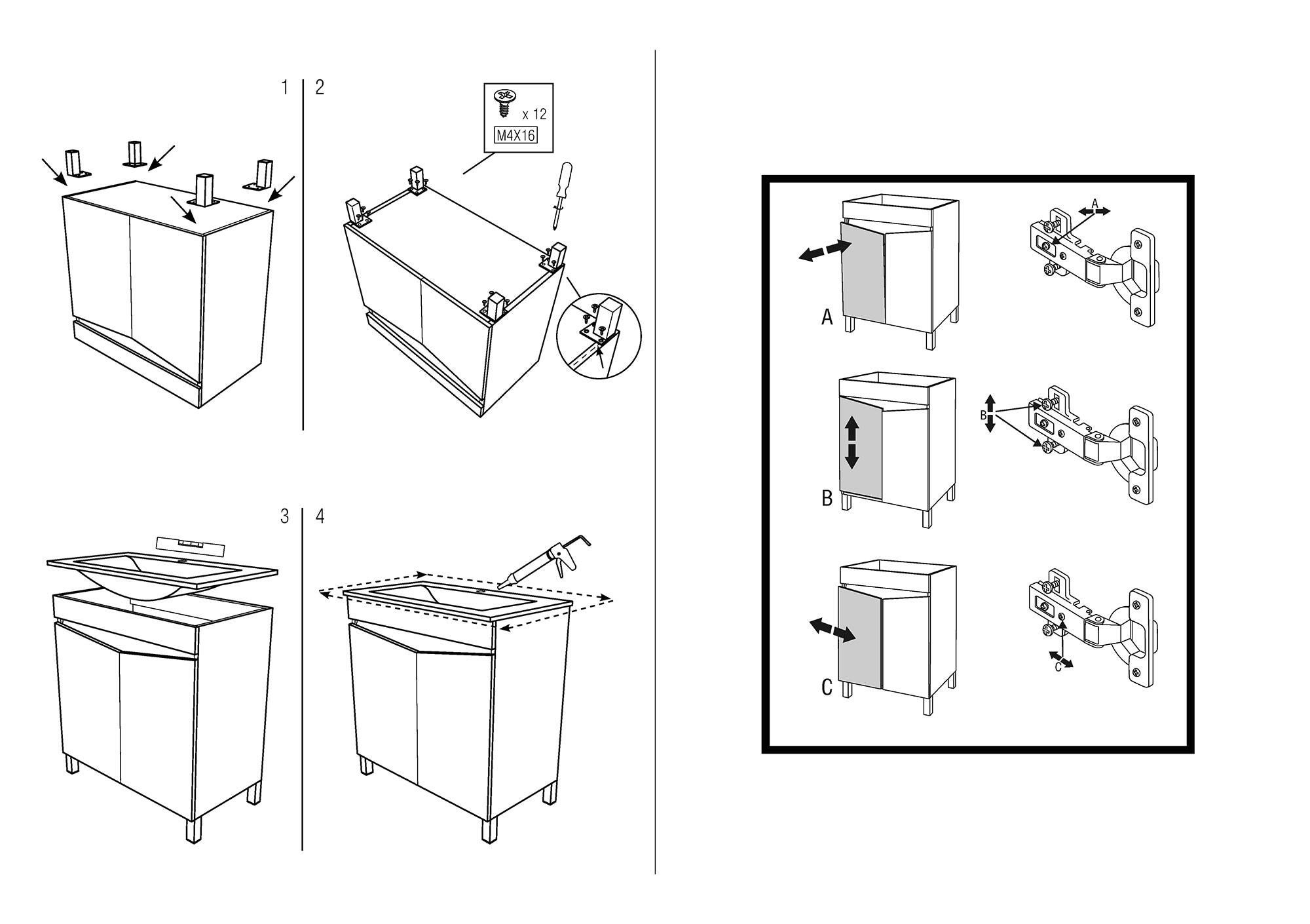 Móvel com lavatório KEY 80 BRANCO - 6