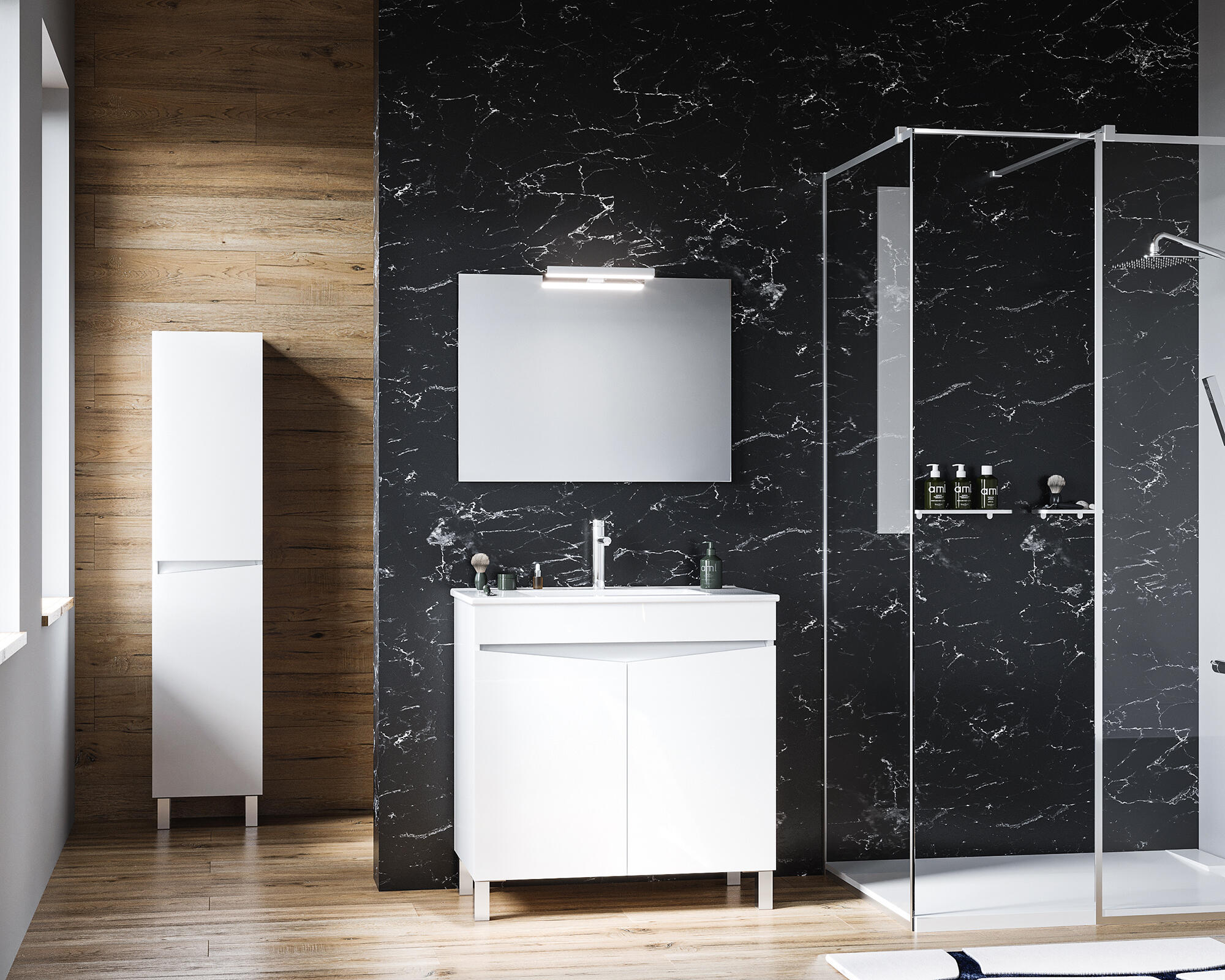 Móvel com lavatório KEY 80 BRANCO - 2