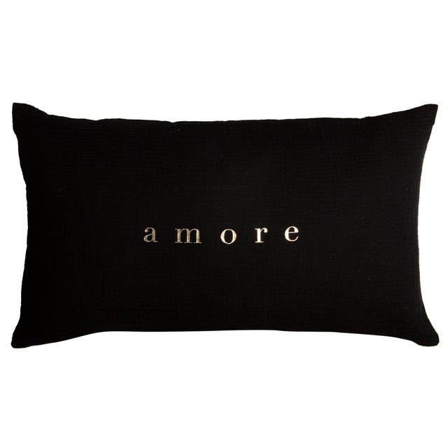 Cuscino Amore nero 30 x 50 cm
