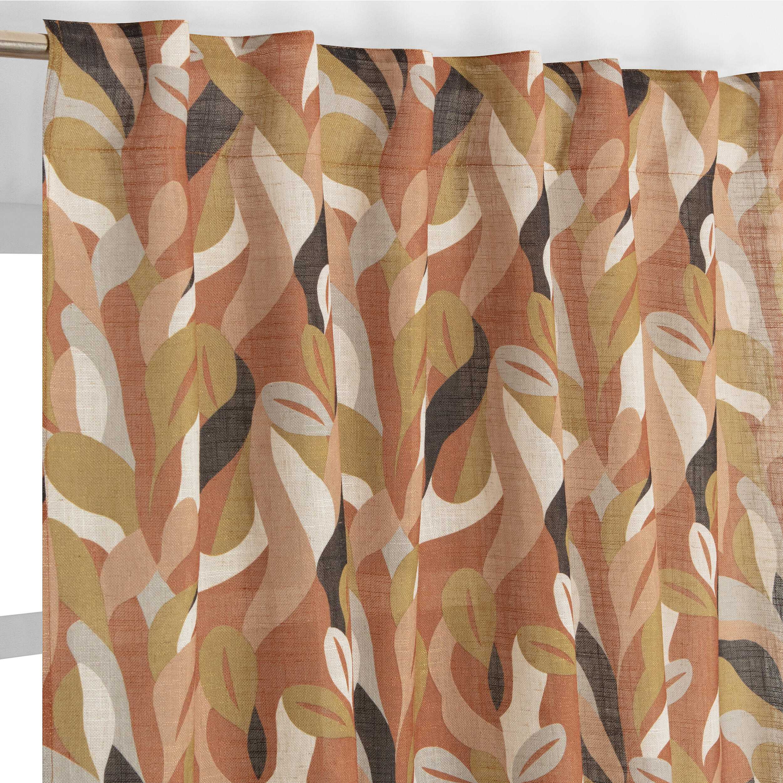 Cortinado fita e/ou presilha Victorine 140x280cm multicor - 10