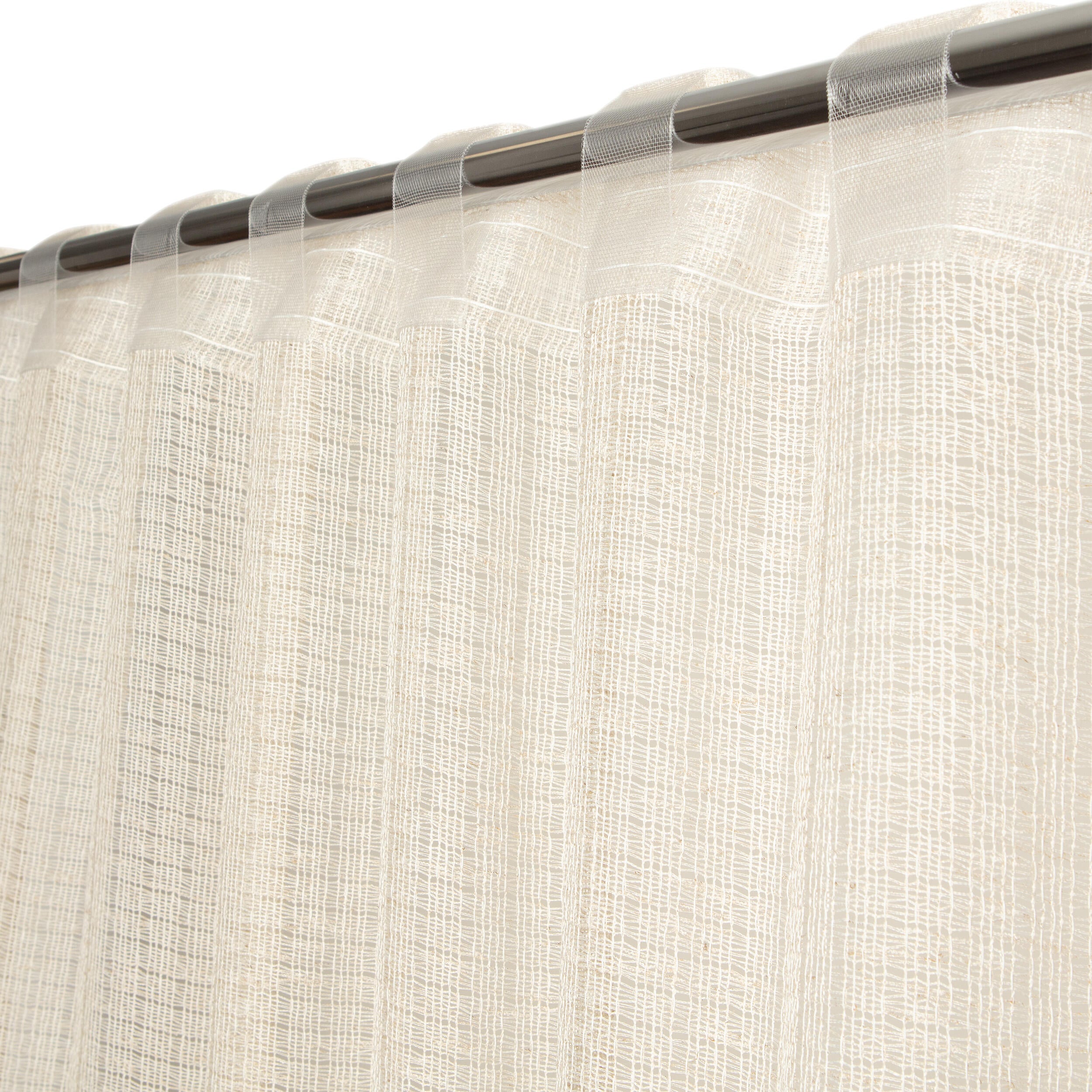 Tenda Apoline ecru, fettuccia e passanti 140x280 cm - 9