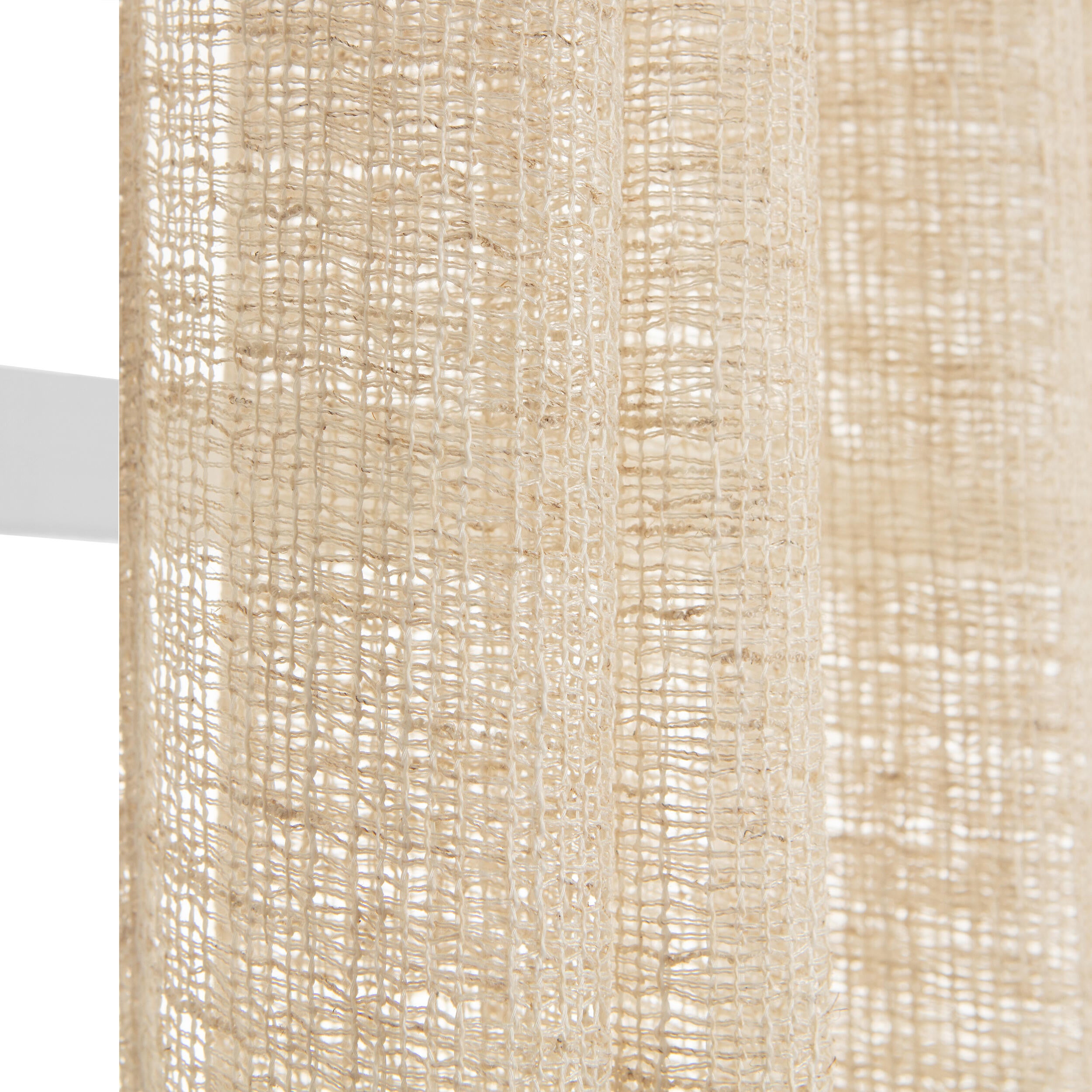 Tenda Apoline ecru, fettuccia e passanti 140x280 cm - 8