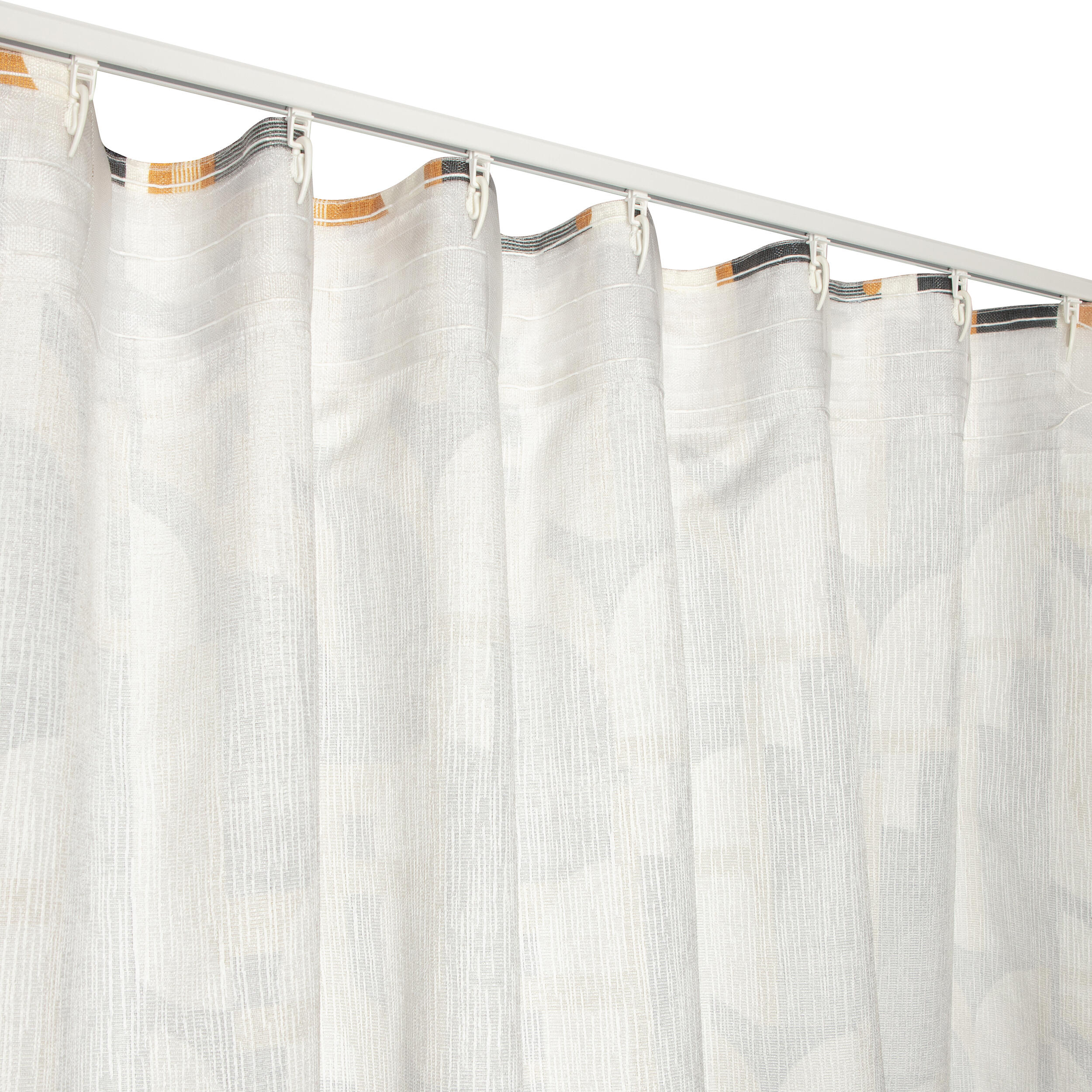 Cortinado fita e/ou presilha Armance 140x280cm amarelo preto - 8